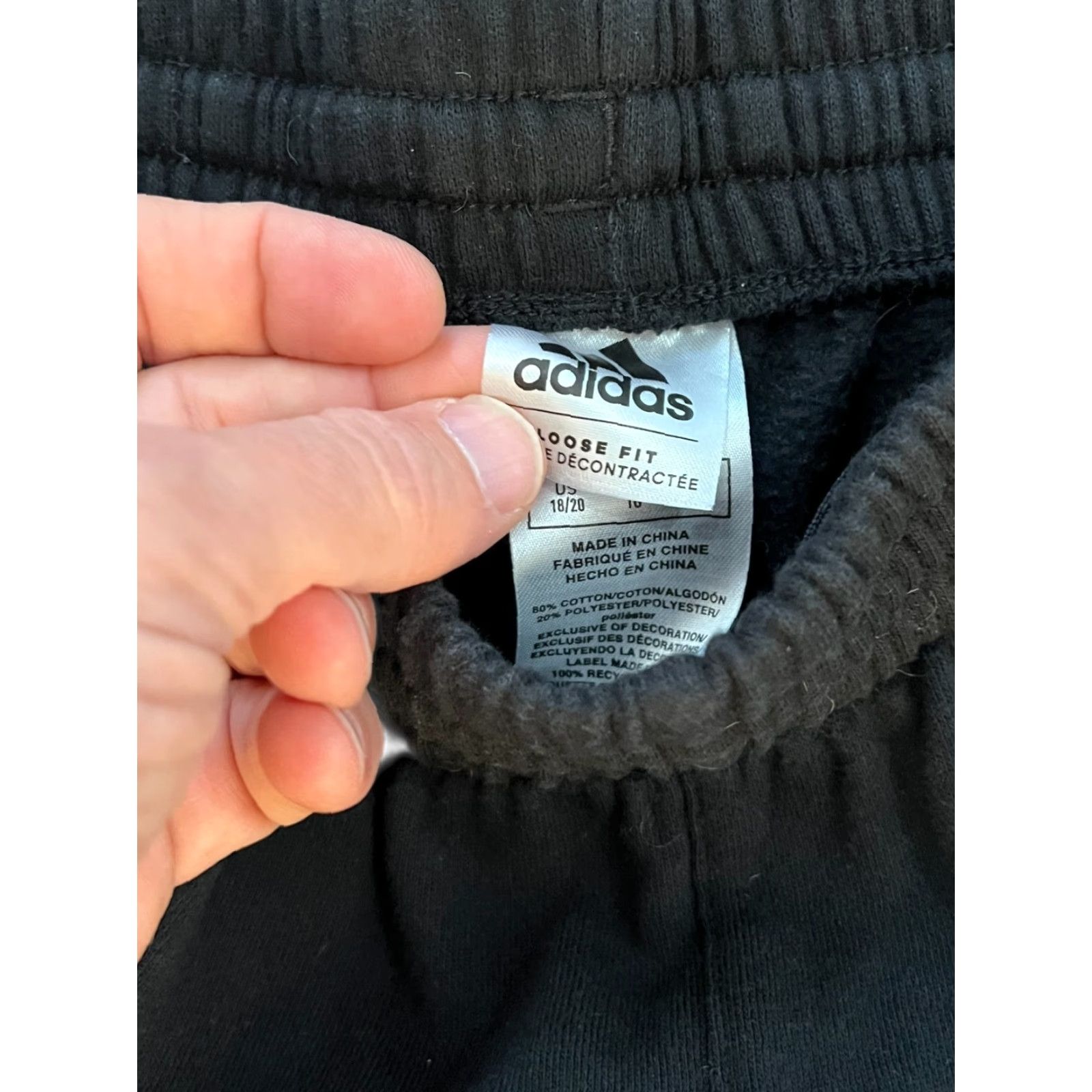 Adidas ADIDAS Sweatpants Loose Fit XL Black Pastel Stripes Activewear Loungewear Elastic Waist Pockets Men Regular Pants Size US 36 / EU 52 - 6 Thumbnail