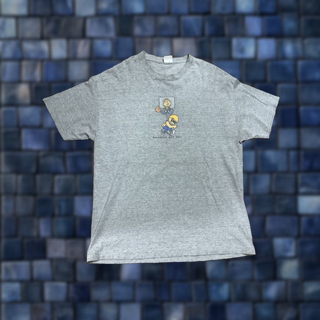 Vintage VINTAGE Nothing But Net Graphic Tshirt Cartoon Nike Shirt? Size US XL / EU 56 / 4 - 1 Thumbnail