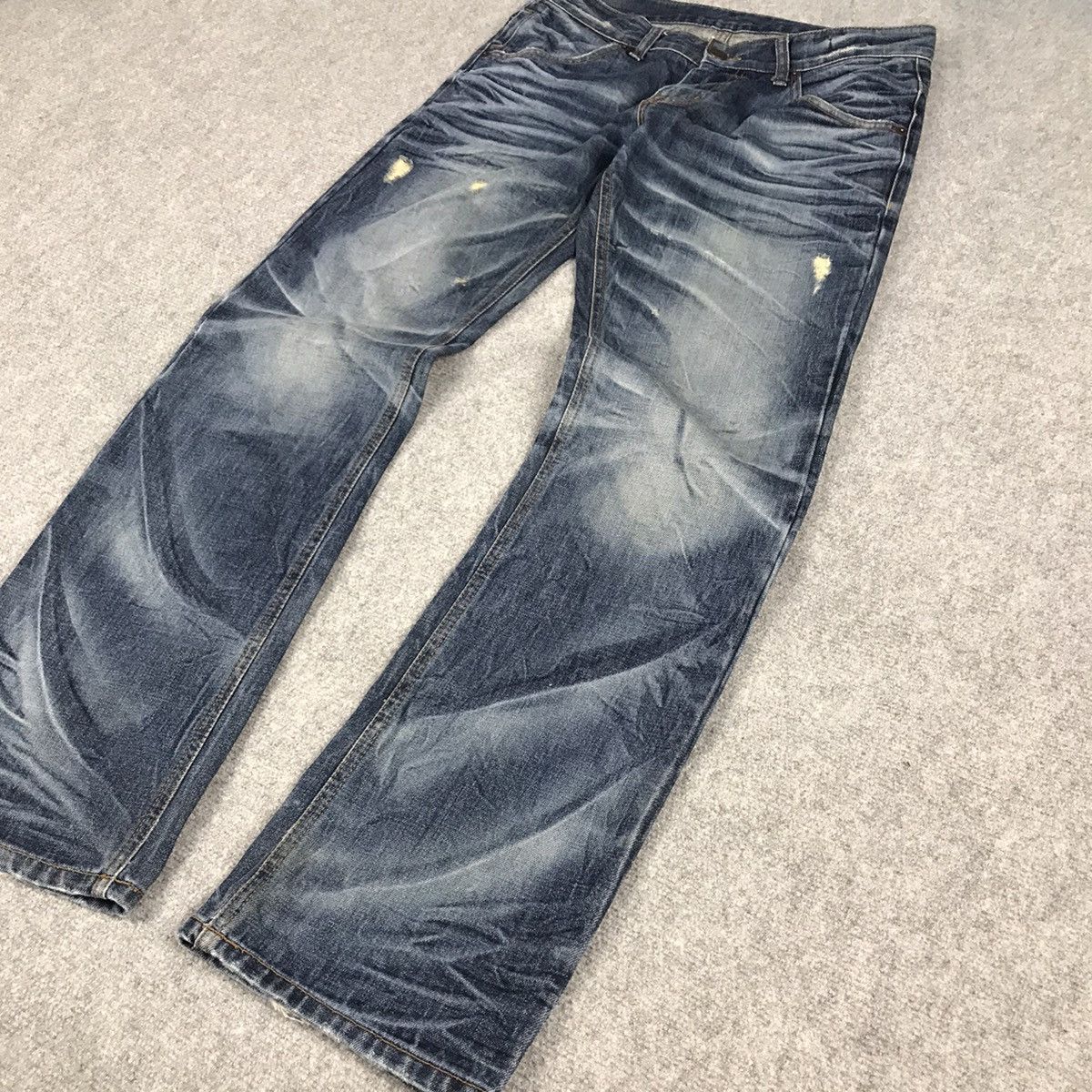 If Six Was Nine × Japanese Brand JAPAN STYLE IMPROVES BLUE DENIM PANTS Size US 32 / EU 48 - 4 Thumbnail