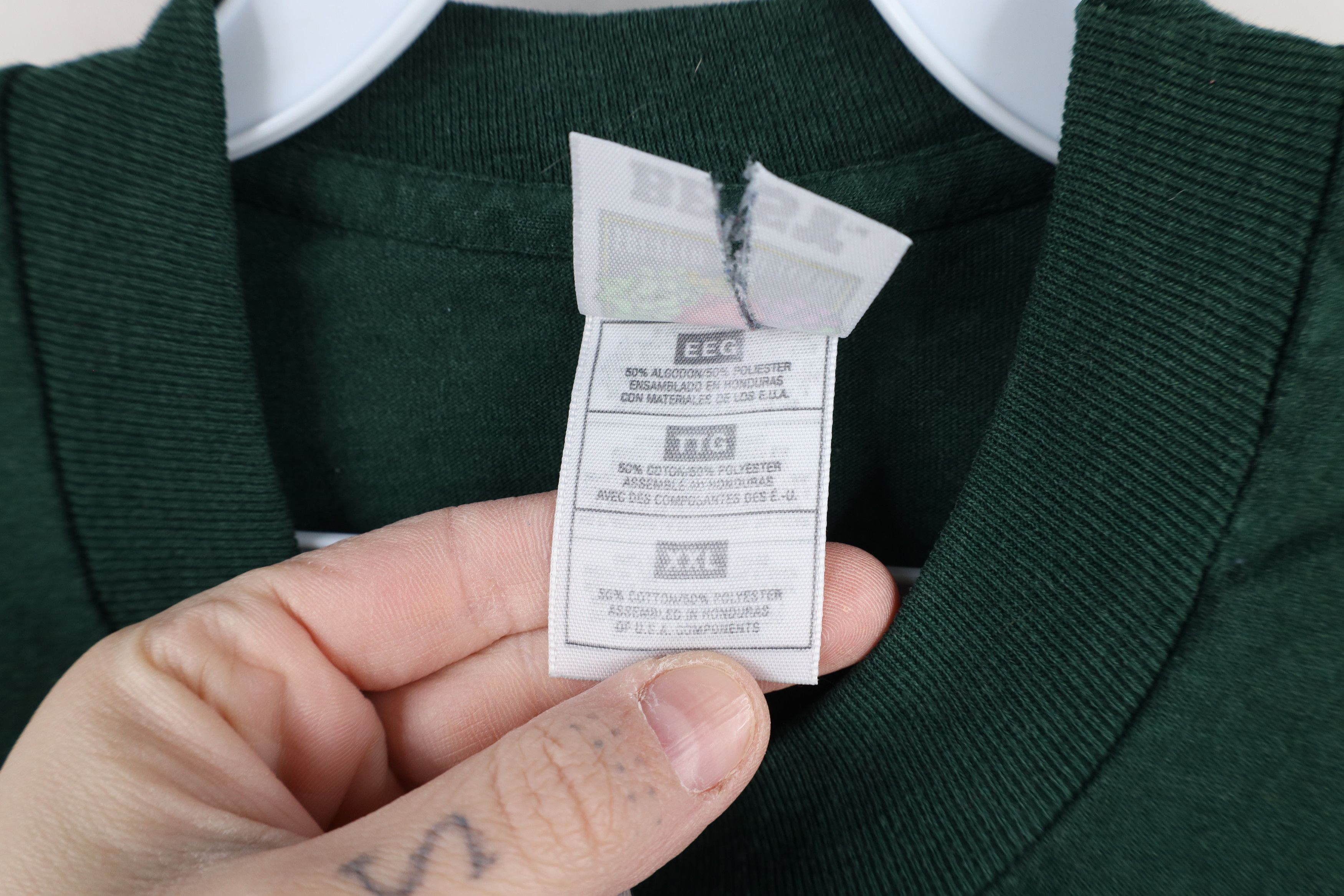 Vintage Vintage 90s Streetwear Long Sleeve T-Shirt Hunter Green Size US XXL / EU 58 / 5 - 7 Thumbnail