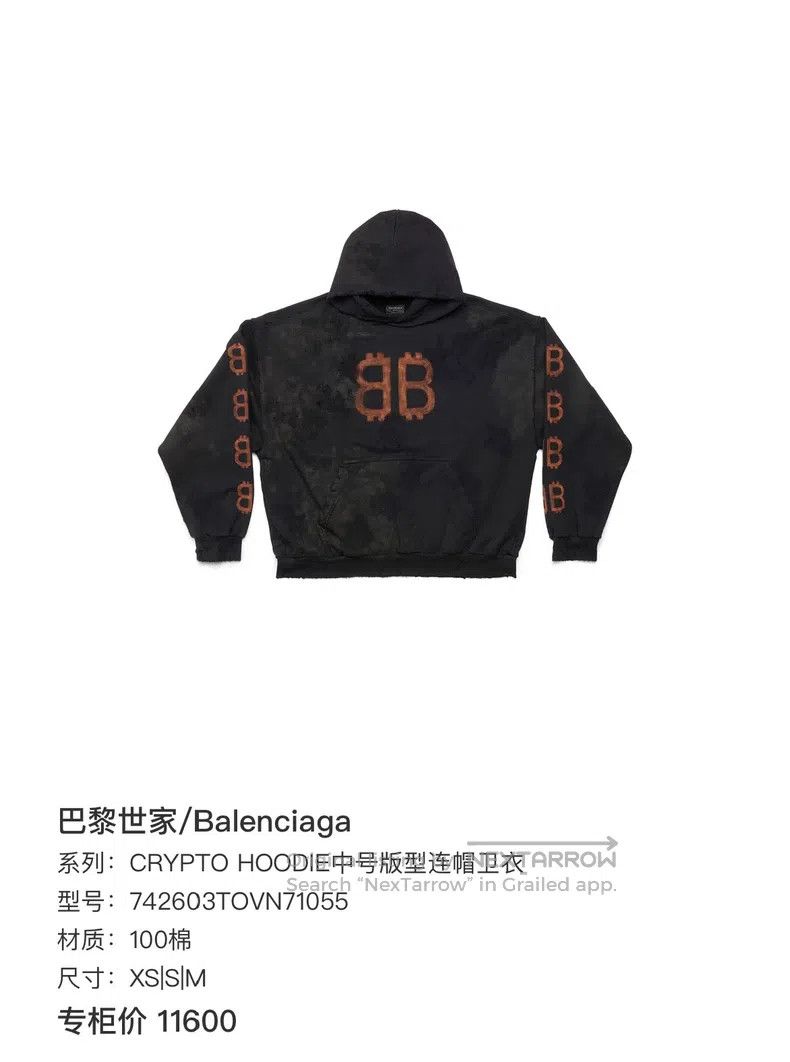 Balenciaga Balenciaga Vintage BB Printed Qilin Arm Hoodie Size US S / EU 44-46 / 1 - 7 Thumbnail