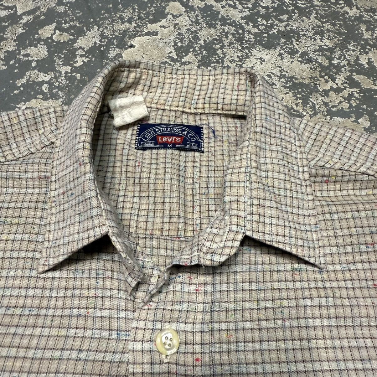 Levi's Vintage Levi’s White Tab Brown/Tan Stripe Plaid Button Up Size US M / EU 48-50 / 2 - 7 Thumbnail