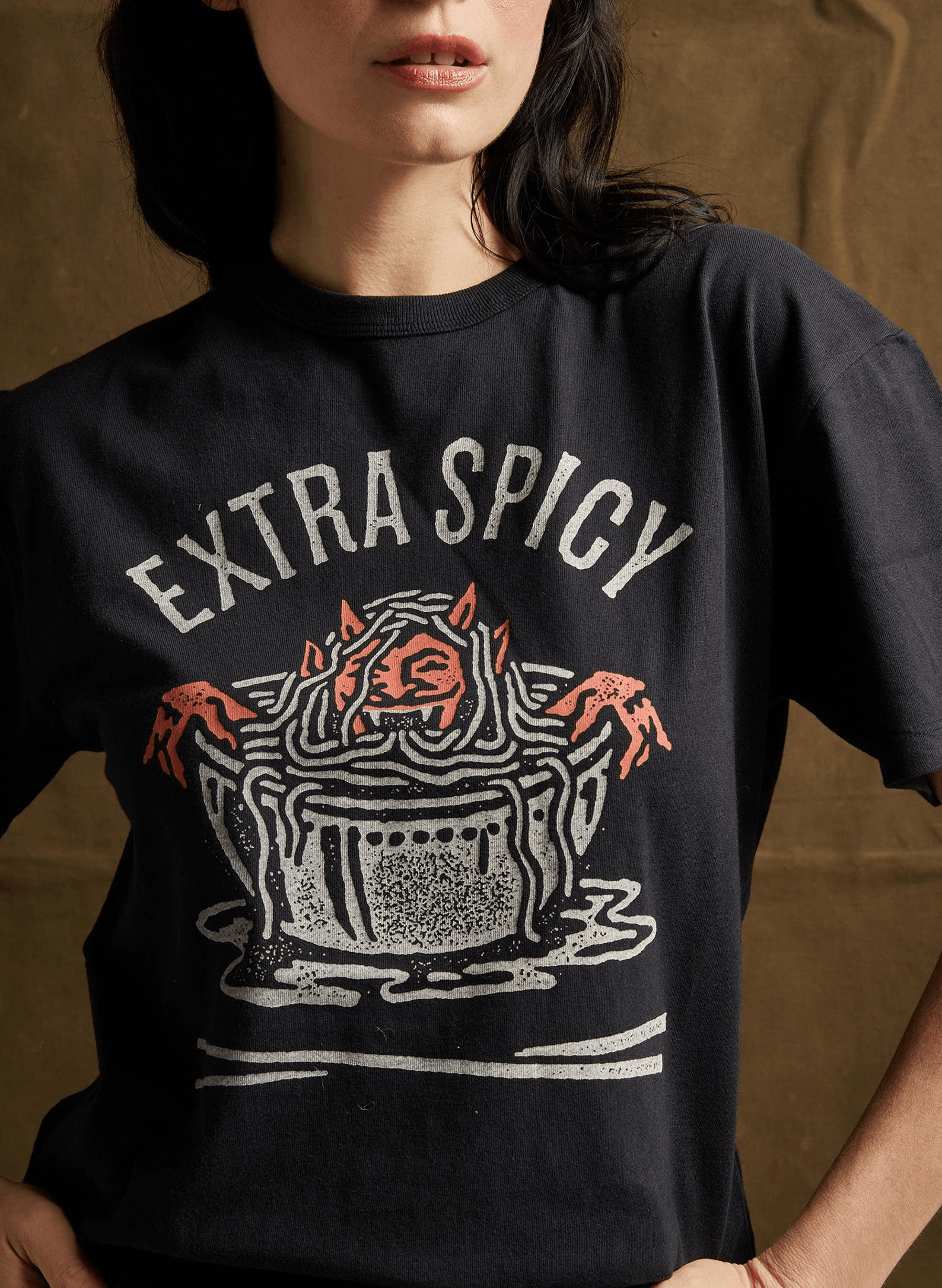 Designer × Vintage Extra Spicy Personality T-Shirt – Funny Graphic Tee Size US M / EU 48-50 / 2 - 5 Thumbnail