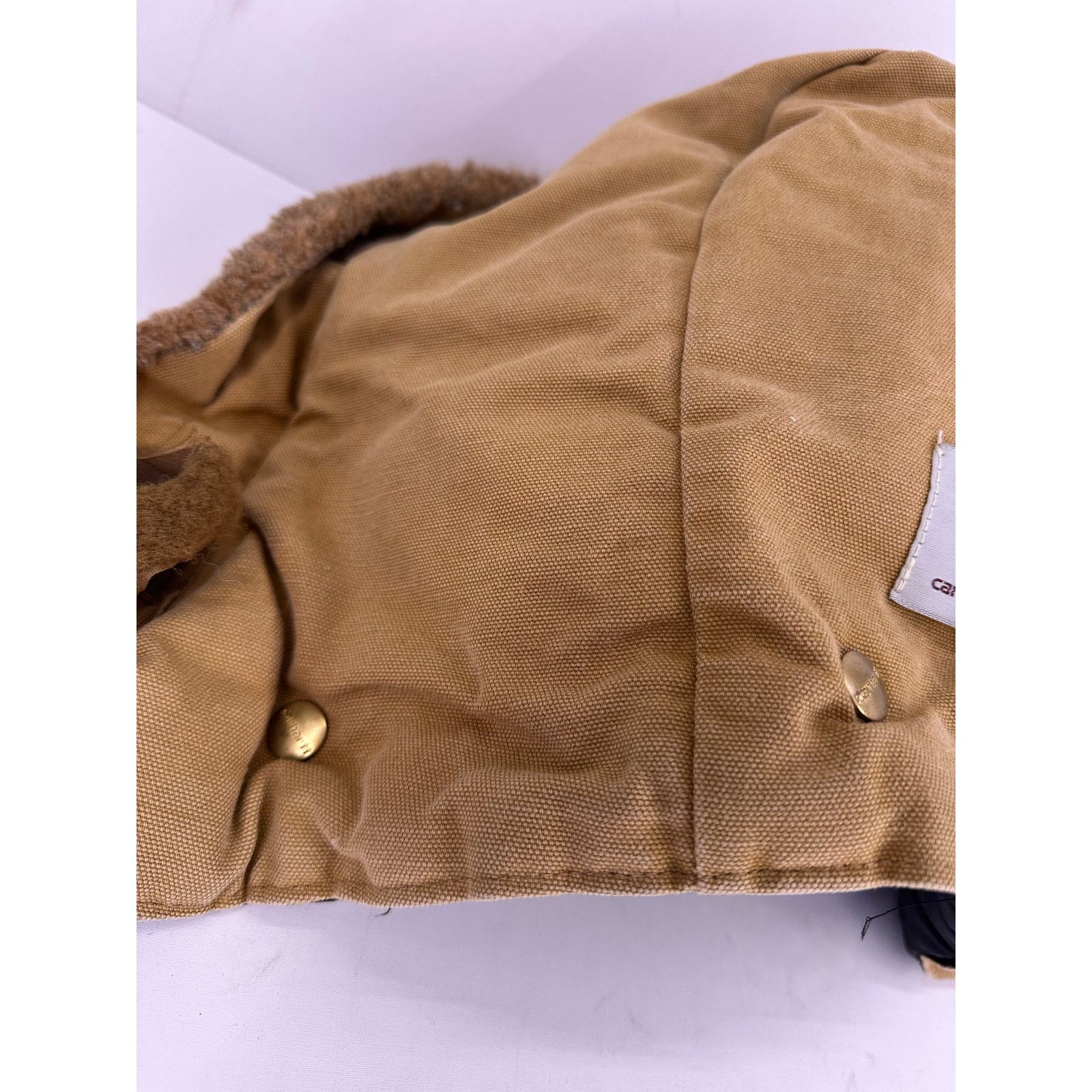 Carhartt Vintage Carhartt Hood Brown Quilt Lined Faux Fur Snap Size ONE SIZE - 8 Thumbnail
