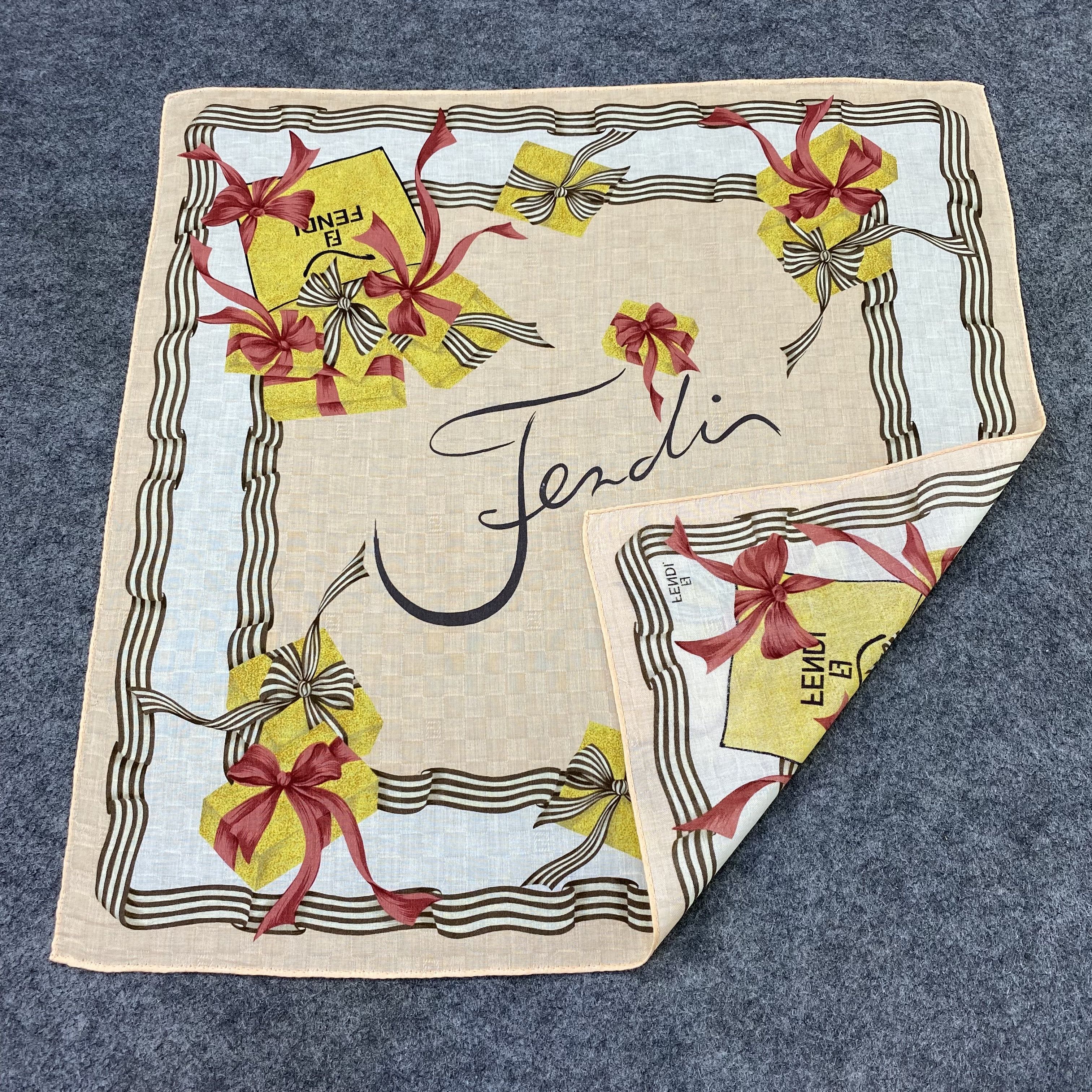 Fendi Fendi Handkerchief Neckerchief Bandana-B1784 Size ONE SIZE - 5 Thumbnail