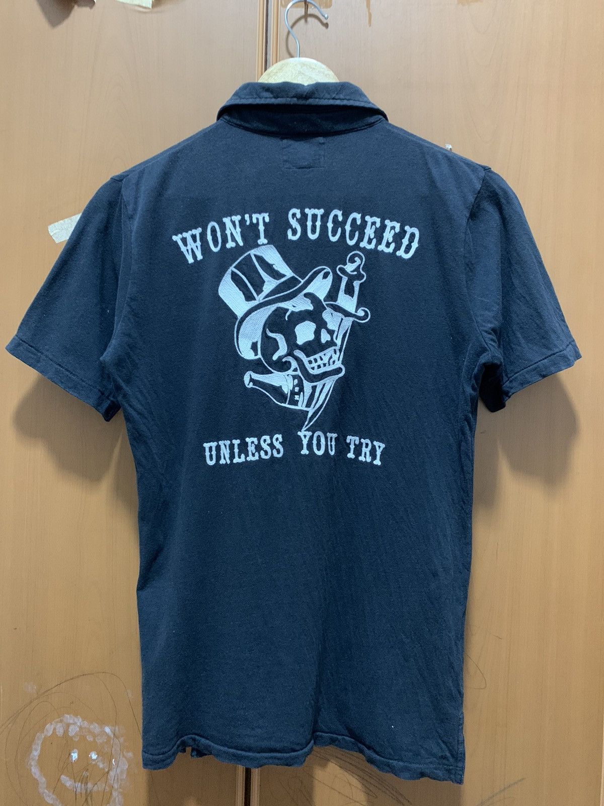 Japanese Brand Vintage Azul Skull Button Tee Size S / US 4 / IT 40 - 1 Thumbnail