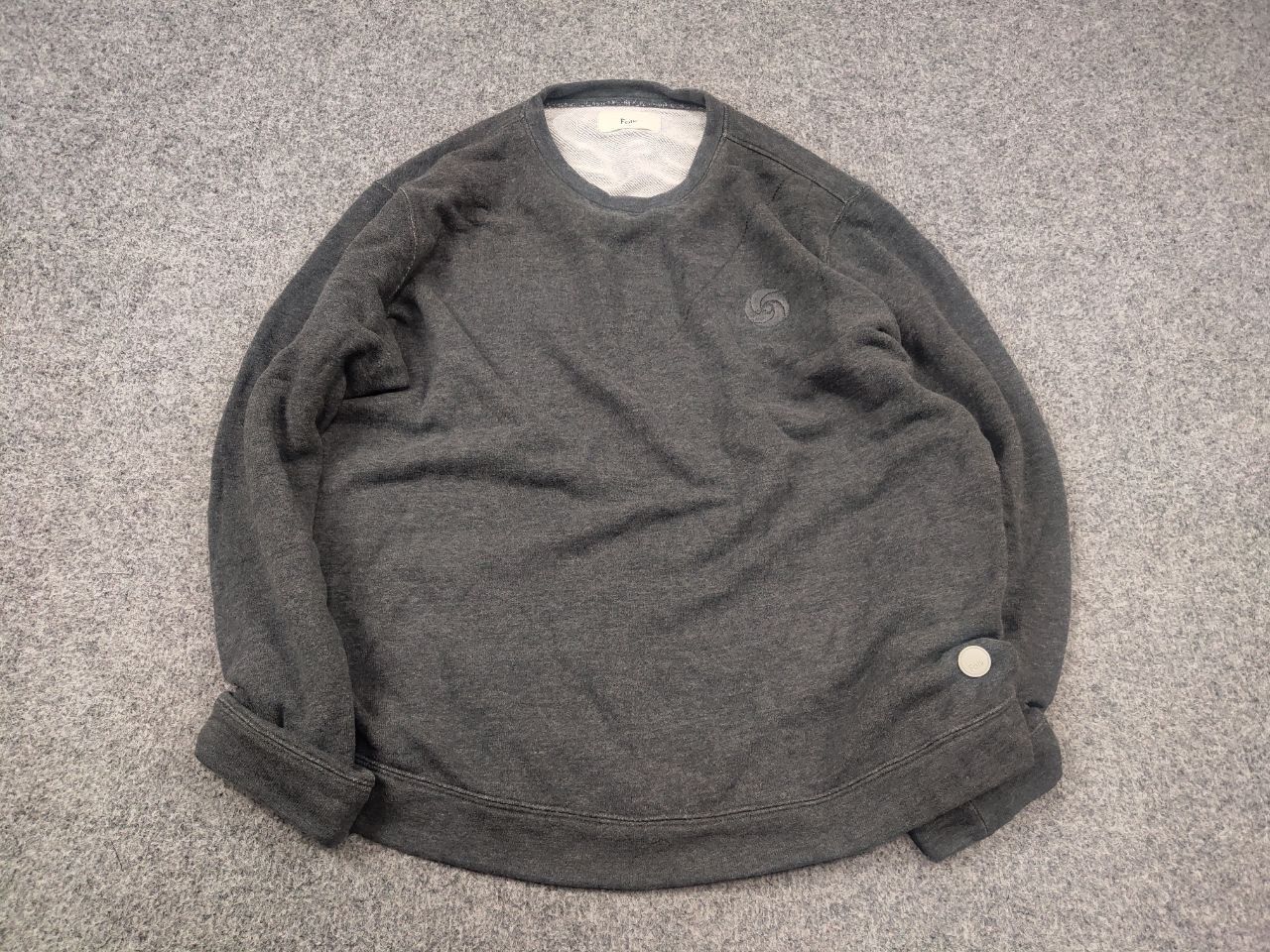 Folk Folk Vintage Minimalist gray with logo Crew chek sweatshirt Size US M / EU 48-50 / 2 - 2 Thumbnail