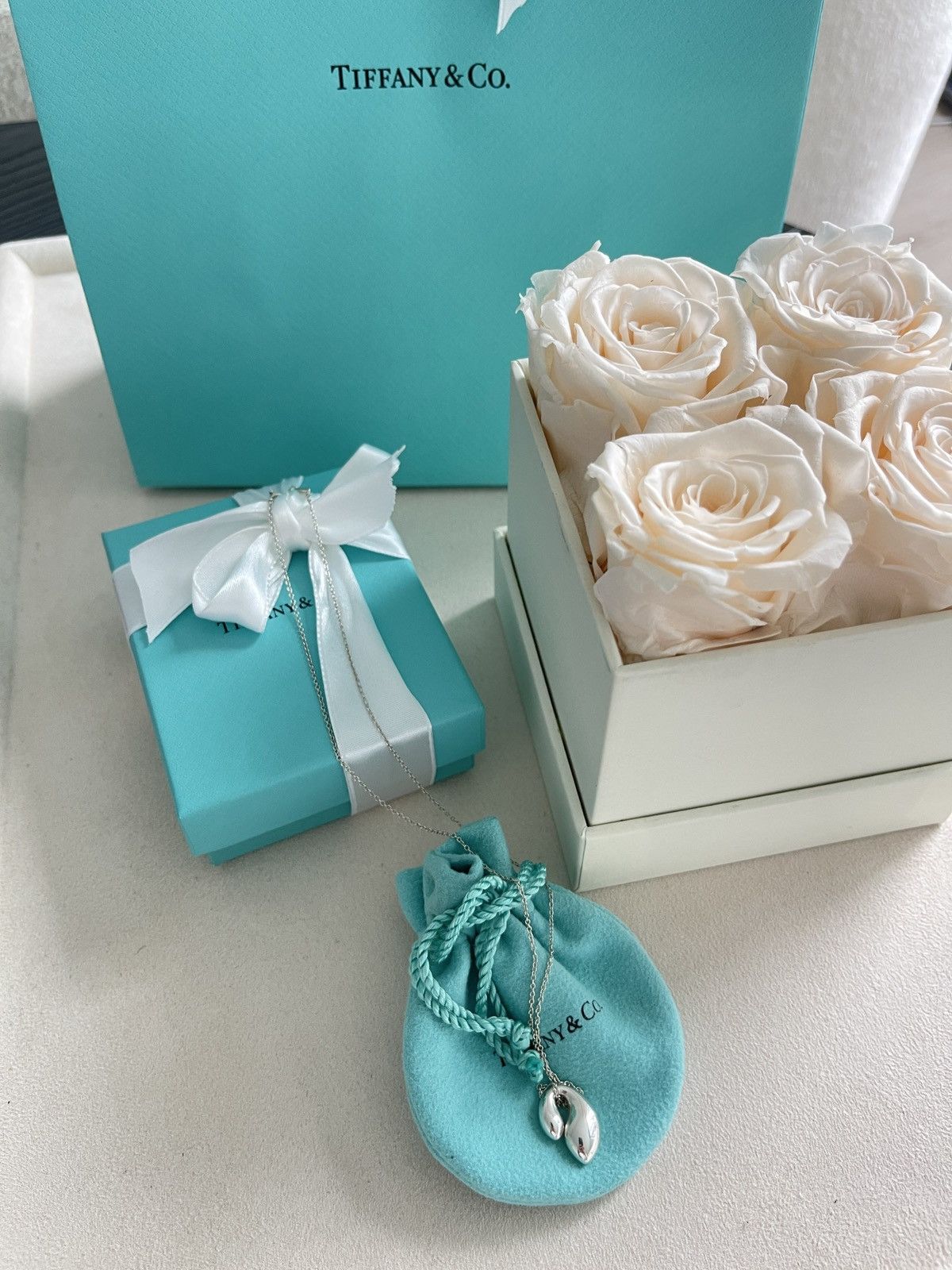 Tiffany & Co. Tiffany & Co Elsa Peretti Double Teardrop Necklace $500 NEW Size ONE SIZE - 13 Thumbnail