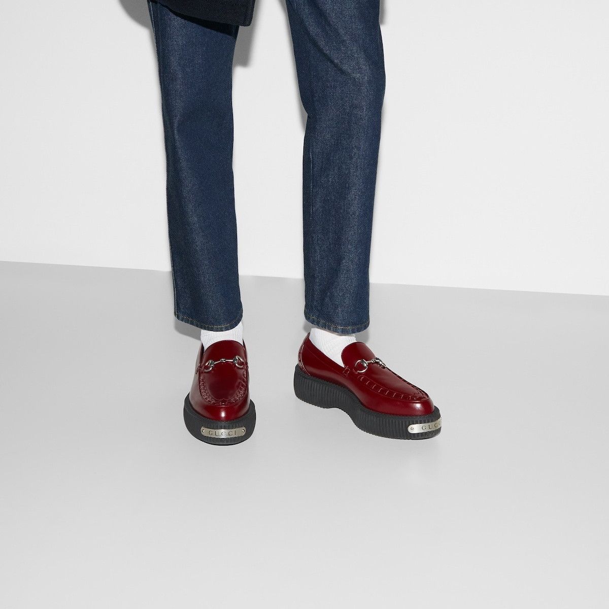Gucci o1s1wg111025 Horsebit Creeper Loafer Shoes in Broduex Size US 7.5 / EU 40-41 - 3 Thumbnail
