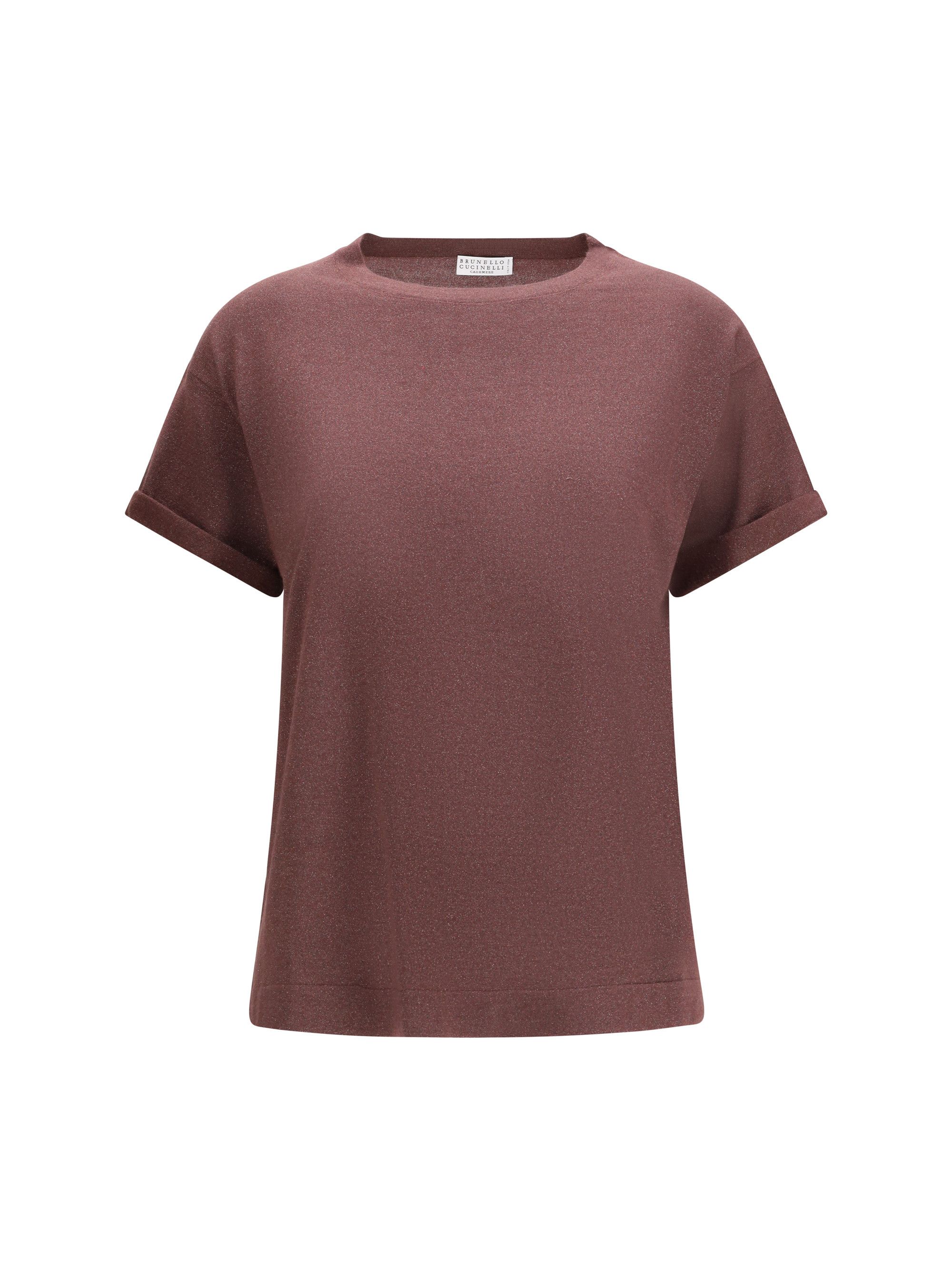 Brunello Cucinelli cashmere glitter T-shirt Size L / US 10 / IT 46 - 1 Thumbnail