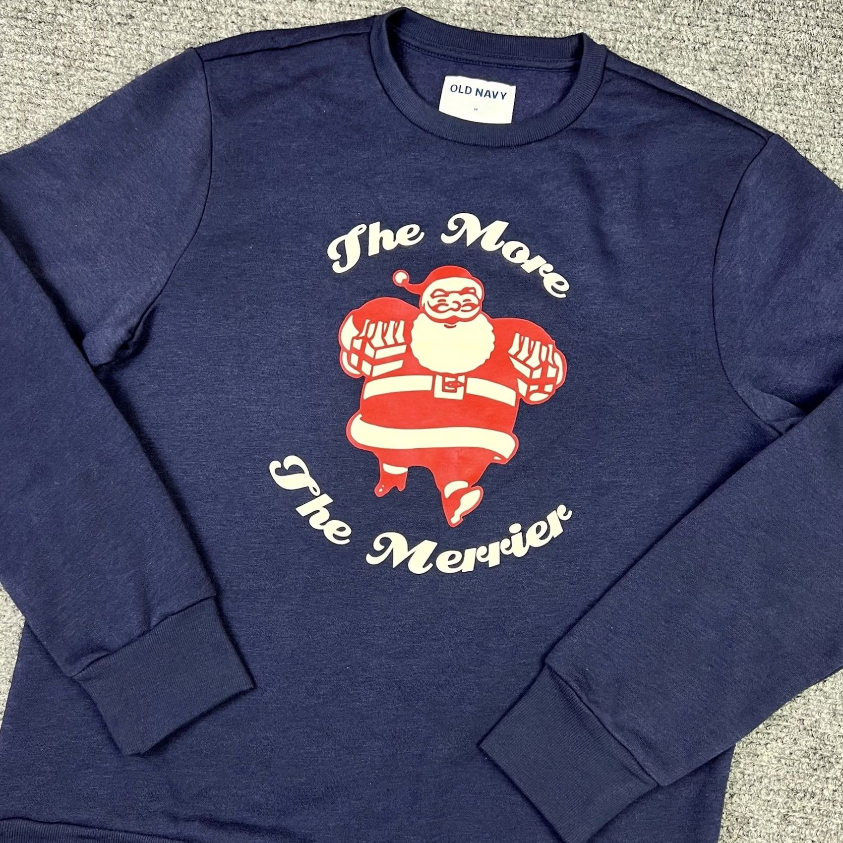 Old Navy VINTAGE Old Navy Christmas Crewneck Sweatshirt Womens Medium Santa Graphic Print Size M / US 6-8 / IT 42-44 - 4 Thumbnail