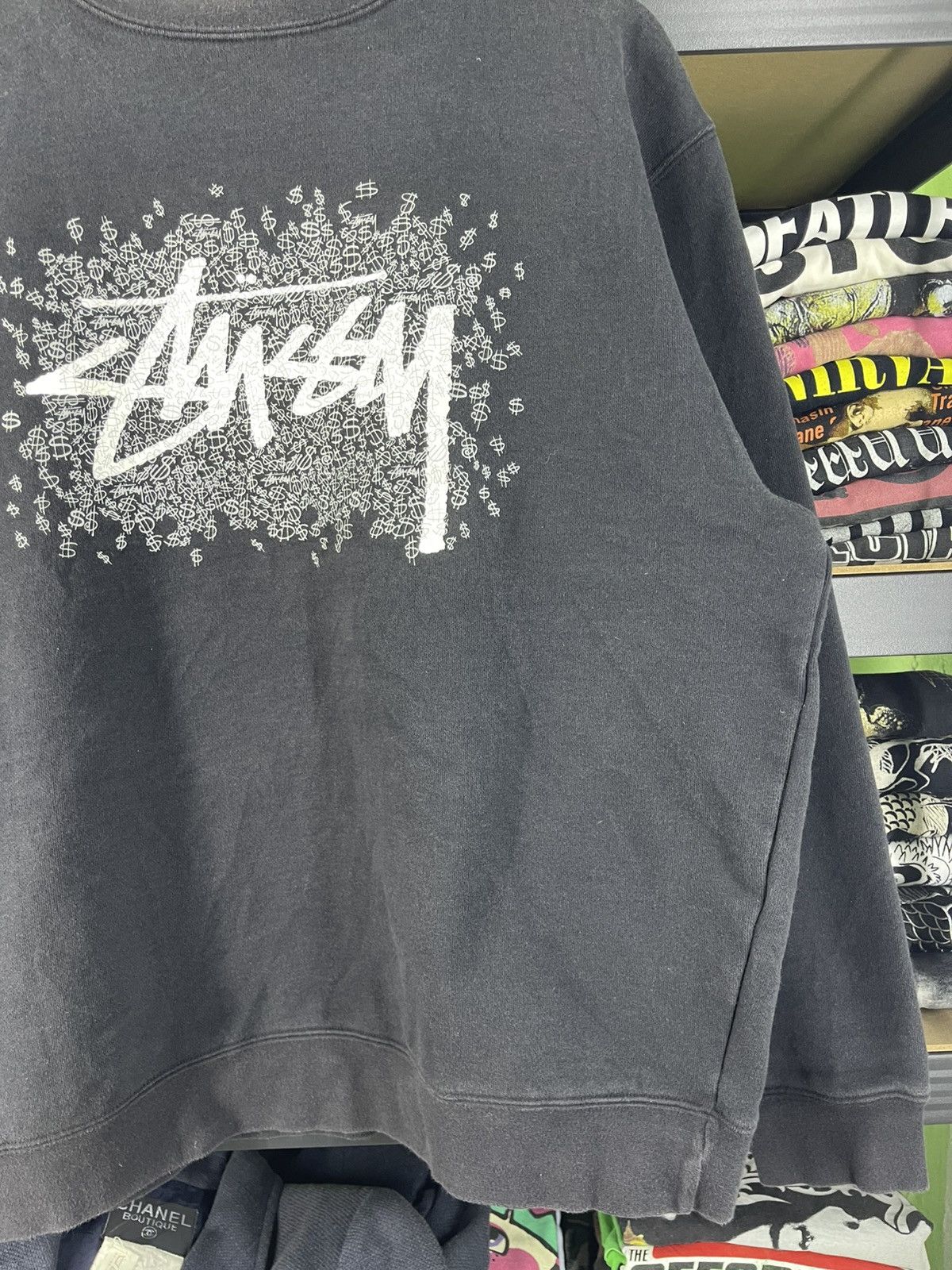 Stussy Vintage Stussy Dollar Sign Pattern Logo Sweatshirt Size US L / EU 52-54 / 3 - 4 Thumbnail