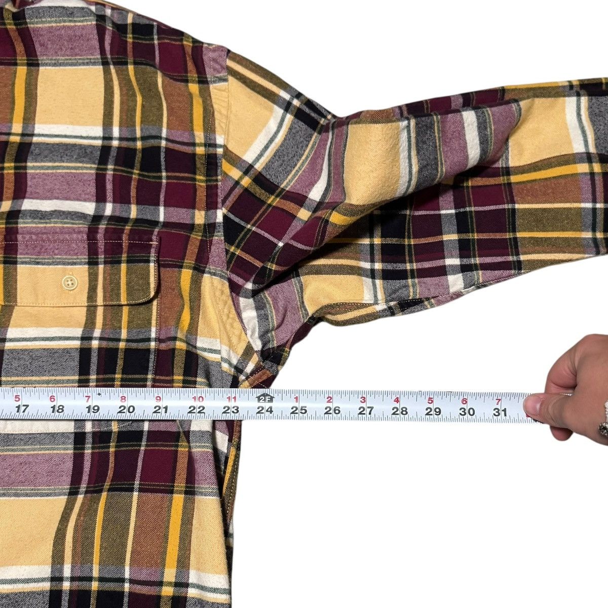Eddie Bauer Eddie Bauer Yellow/Red Plaid Flannel Button Up Shirt LT Size US L / EU 52-54 / 3 - 5 Thumbnail