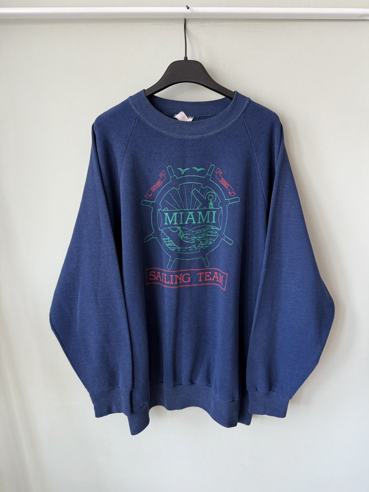 Vintage 70’s Miami Sailing team yacht boxy retro sweatshirt vintage Size US L / EU 52-54 / 3 - 1 Thumbnail
