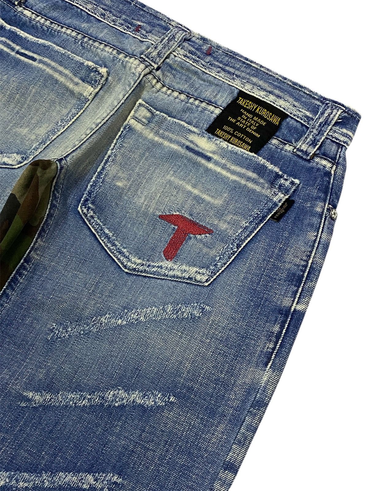 If Six Was Nine × Japanese Brand × Takeshy Kurosawa Takeshy Kurosawa “FEEL” Distressed Washed Denim Size US 32 / EU 48 - 11 Thumbnail