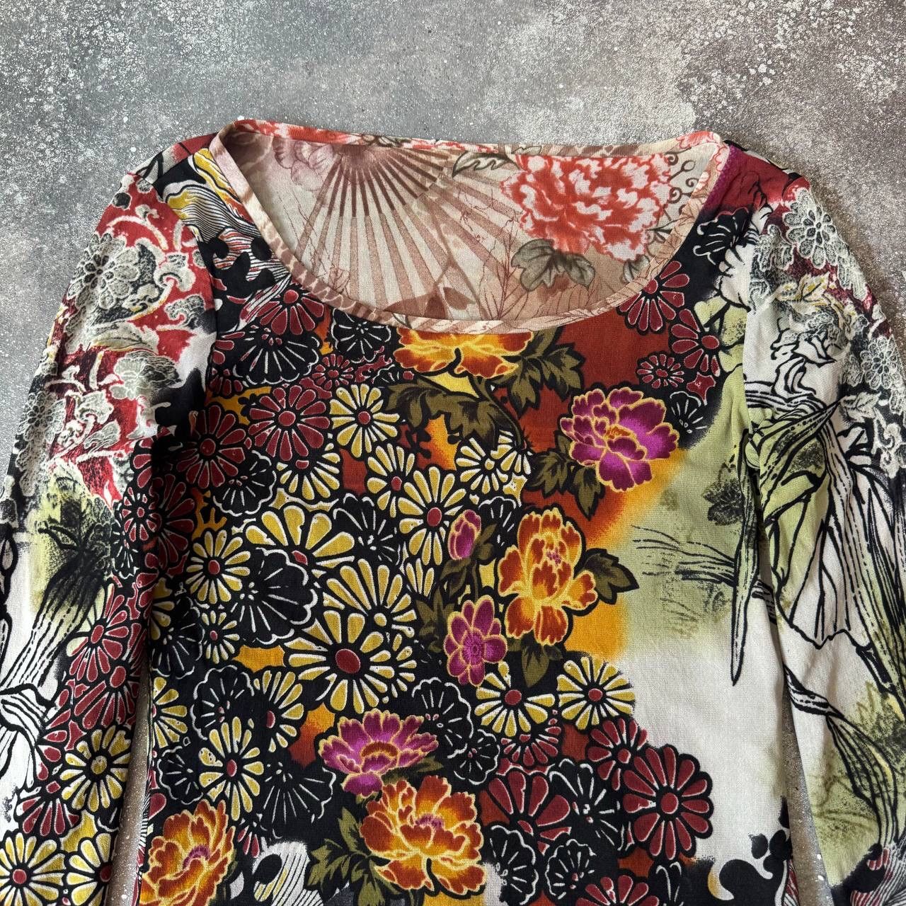 20471120 × Hysteric Glamour × Vintage Amazing Vintage Floral Mesh Long Sleeve Top Size M / US 6-8 / IT 42-44 - 3 Thumbnail