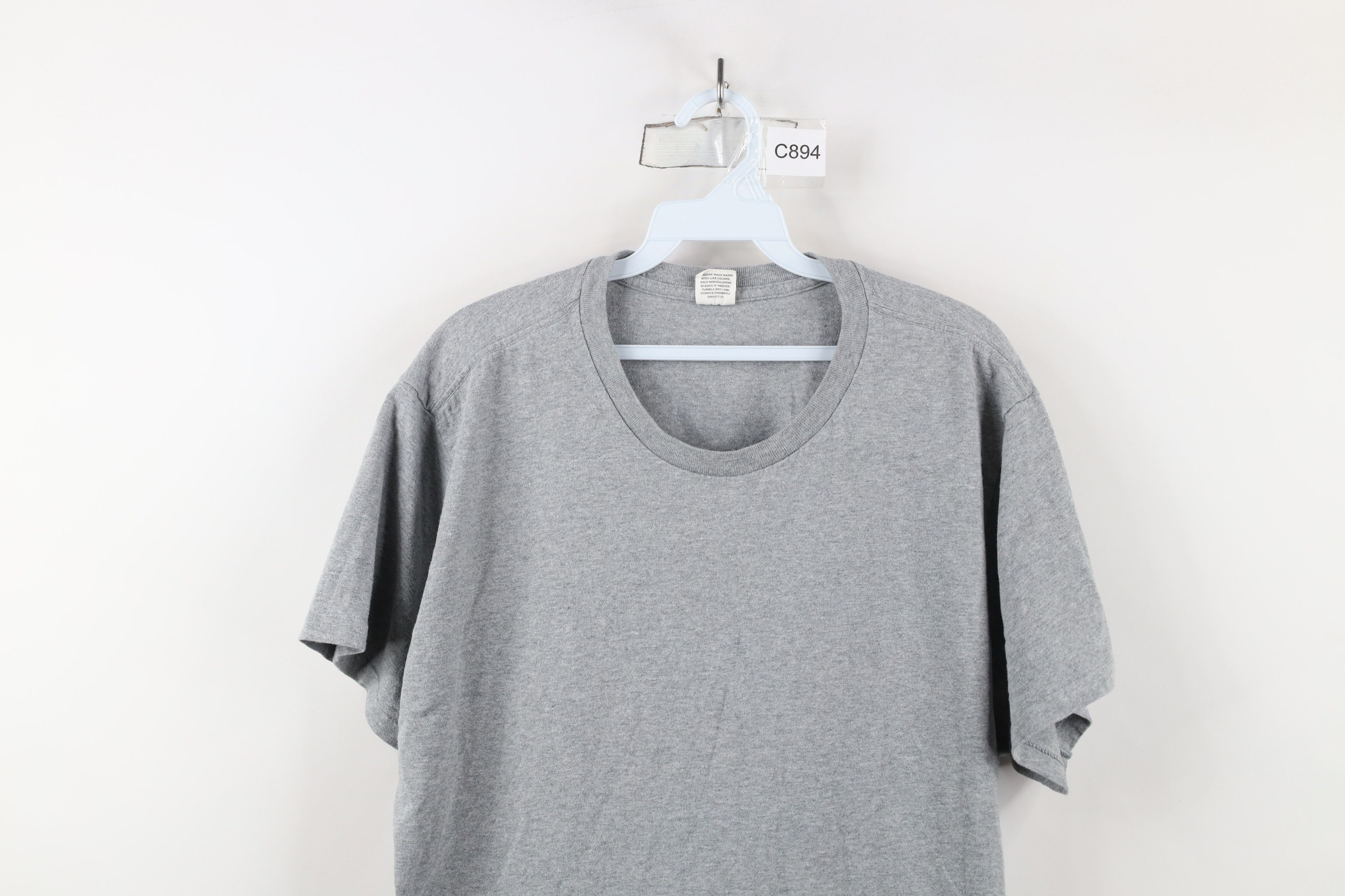 Vintage Vintage 90s Streetwear Heavyweight T-Shirt Gray Cotton Size US XL / EU 56 / 4 - 2 Thumbnail