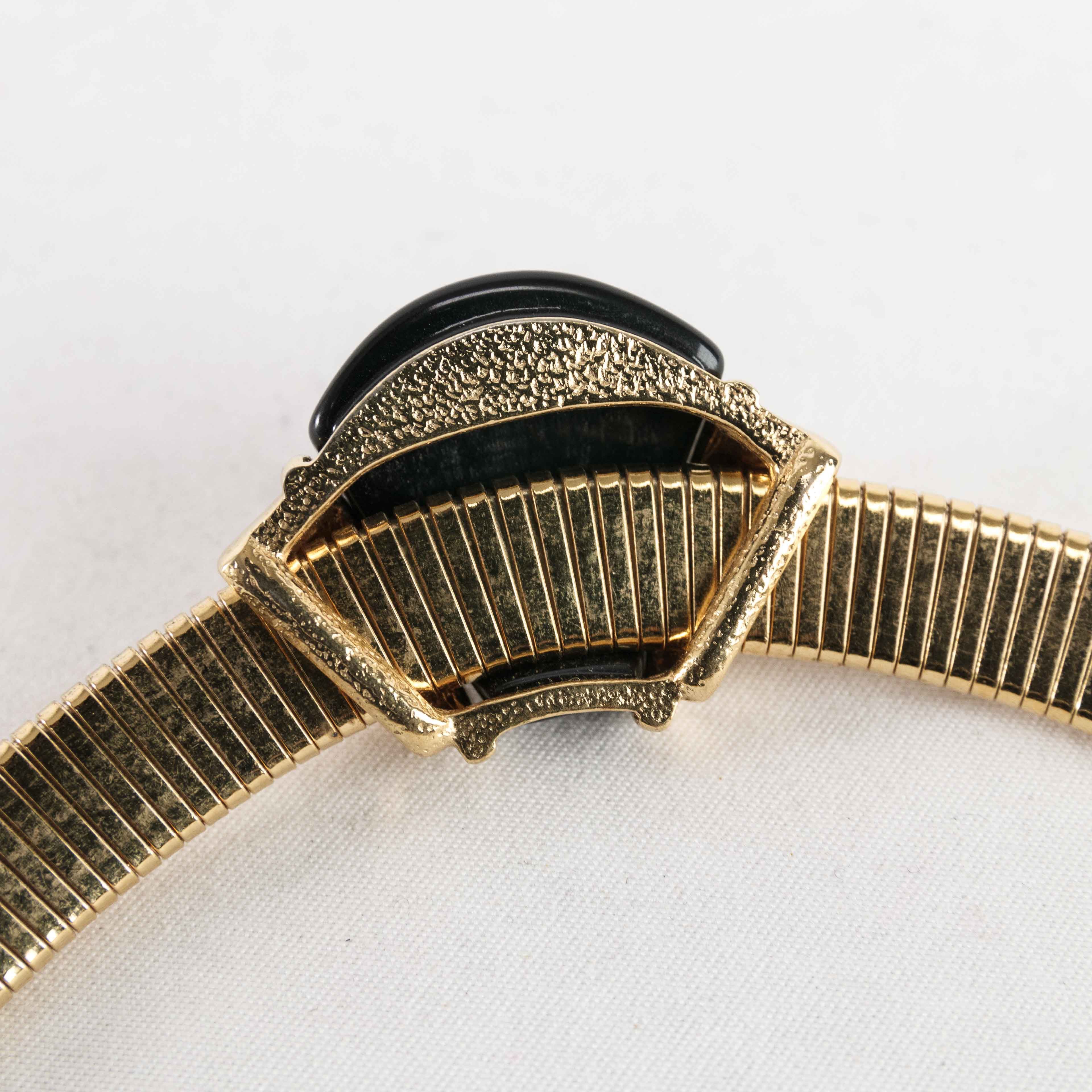 Givenchy Givenchy Vintage Gold-Tone Tubular Collar Necklace Size ONE SIZE - 6 Thumbnail