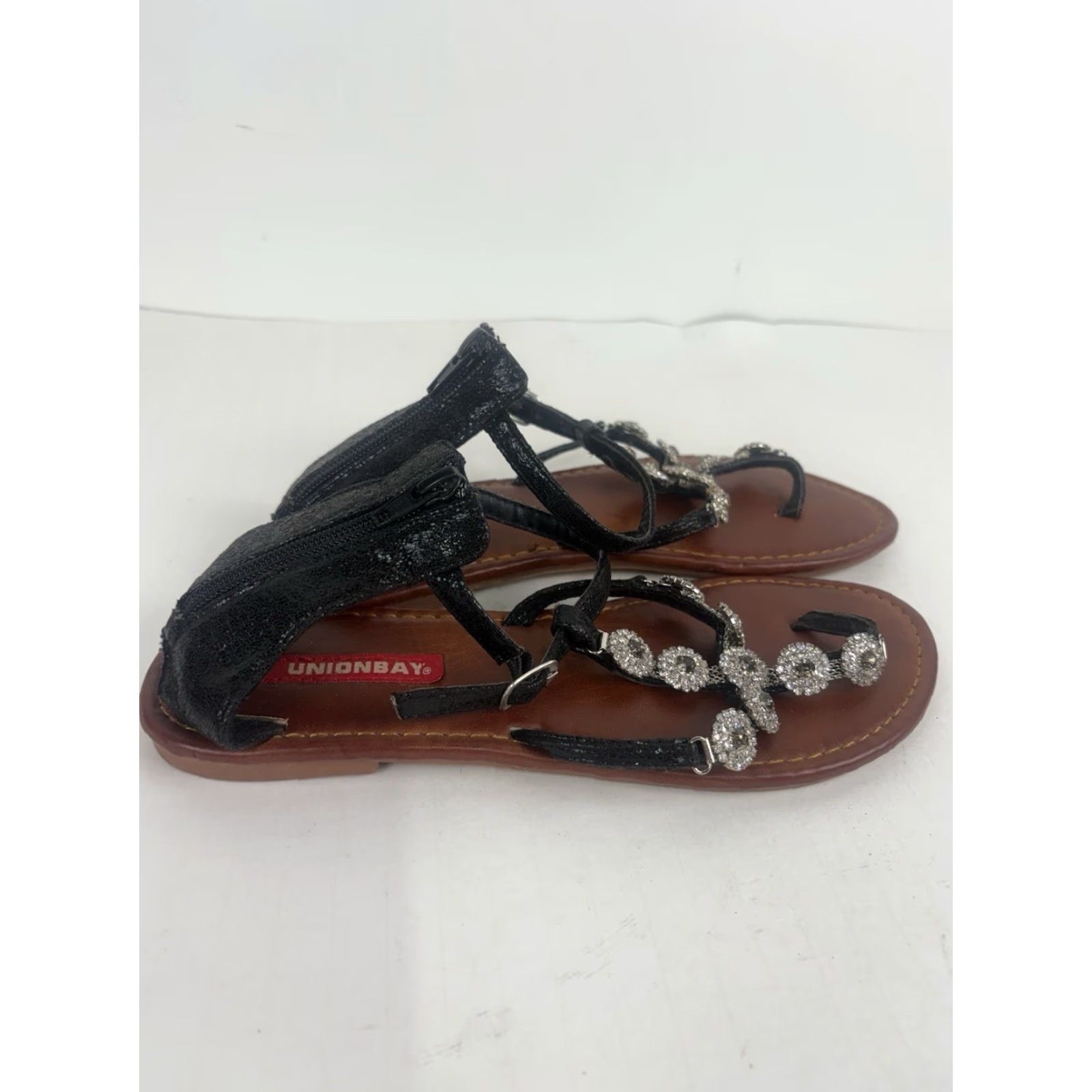 Vintage VINTAGE Unionbay Flats Women Size 8M Black Shimmering Rhinestones Casual Party Slip-On Size US 8 / IT 38 - 2 Thumbnail