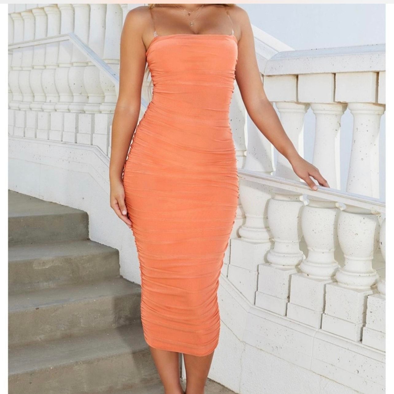 Ruched bum bodycon dress clearance