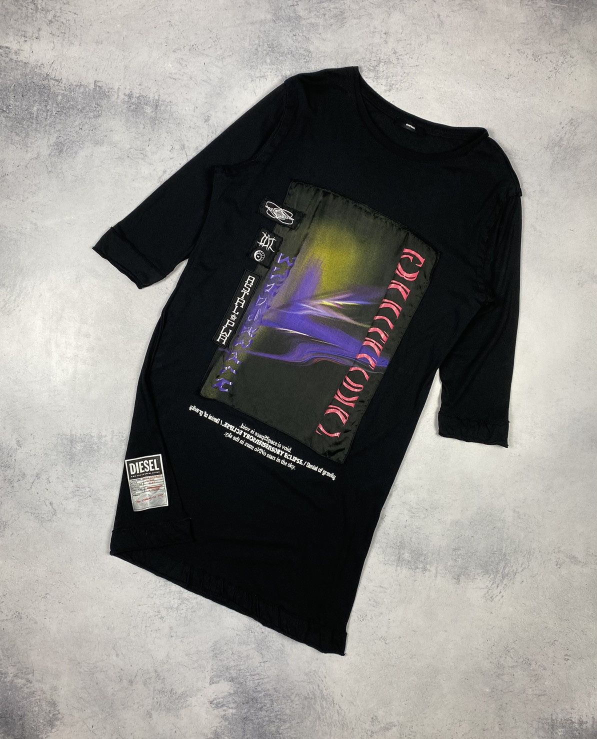 Diesel Diesel Avant Garde Urban Longline Tee Dress Graphic Panel Size S / US 4 / IT 40 - 2 Thumbnail