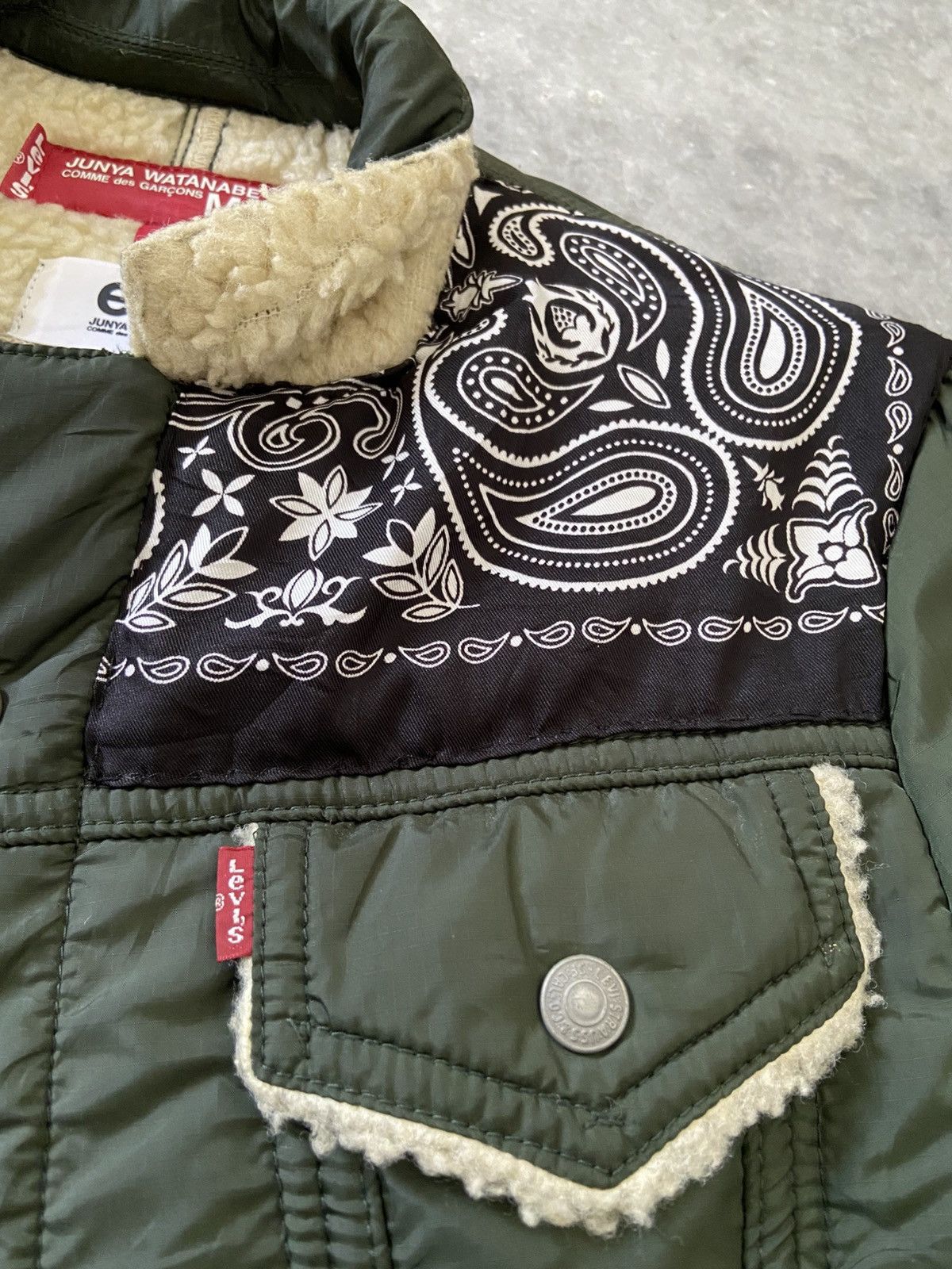 Comme des Garcons Junya Watanabe x Levis AD2008 Quilted Trucker Jacket Size US S / EU 44-46 / 1 - 3 Thumbnail