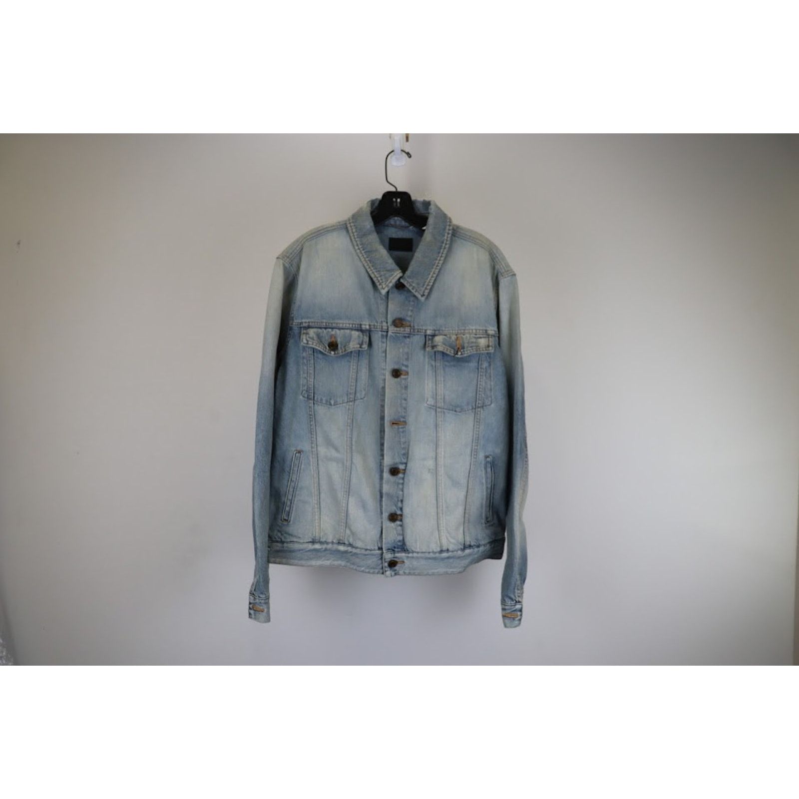 Saint Laurent Paris o1rshd1 Classic Denim Jacket in Sky Blue Size US M / EU 48-50 / 2 - 2 Thumbnail