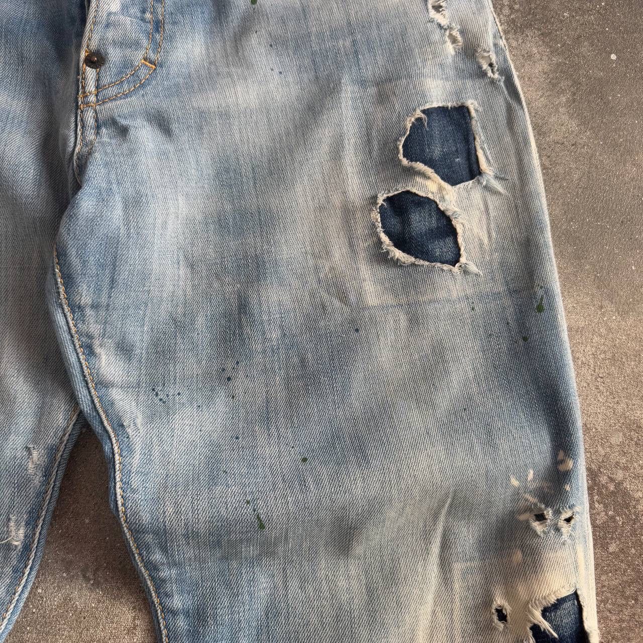 Dsquared2 × Vintage Dsquared2 Amazing Distressed Jeans Size 32" / US 10 / IT 46 - 8 Thumbnail