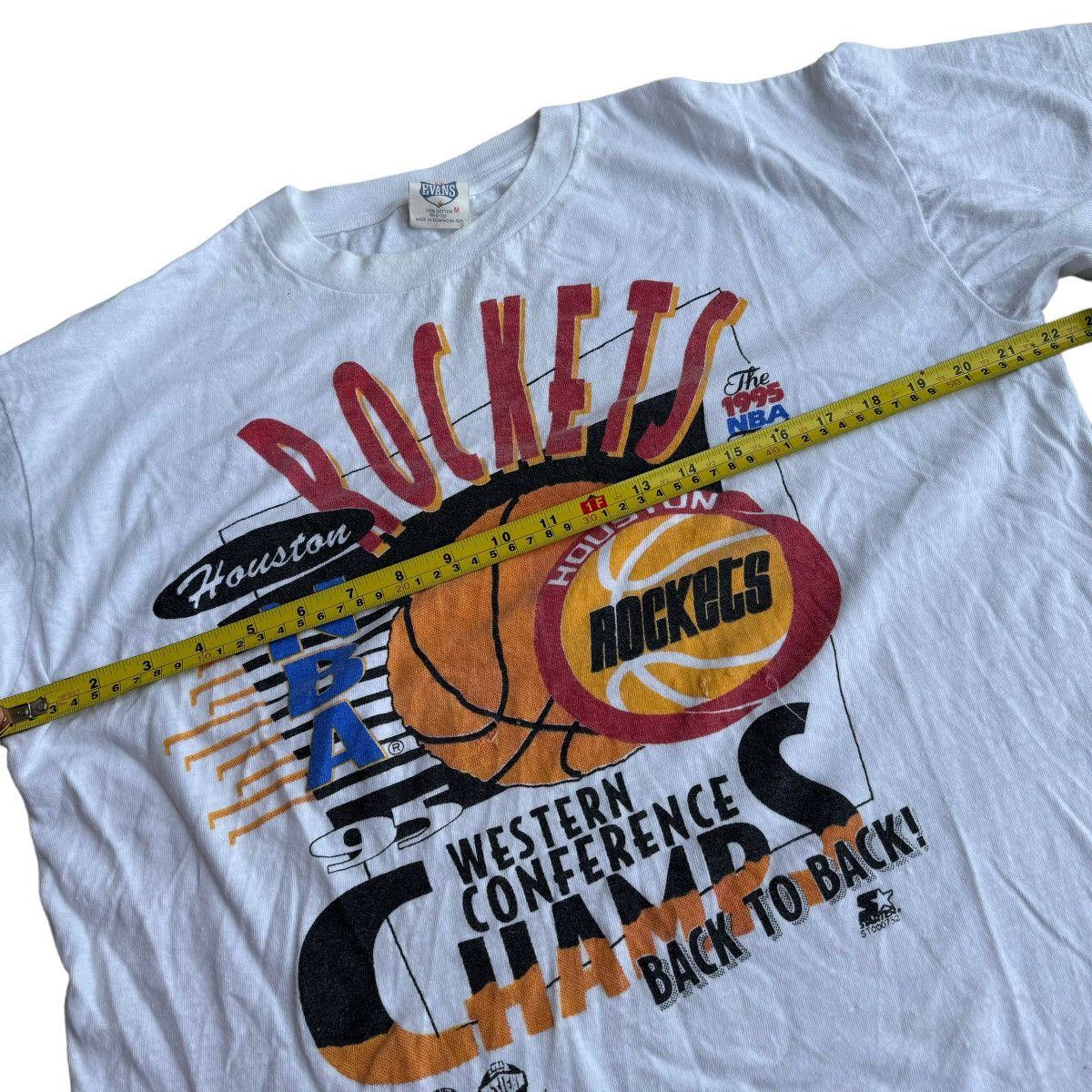 NBA × Vintage 1995 Houston Rockets Western Champs Vintage Graphic Tee NBA Size US M / EU 48-50 / 2 - 9 Thumbnail