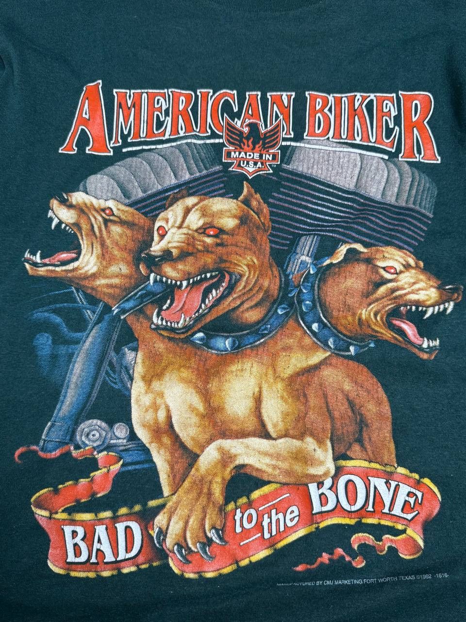 Harley Davidson NOS 1992 3D Emblem Harley Davidson American Biker Bad Bone Size US M / EU 48-50 / 2 - 2 Thumbnail