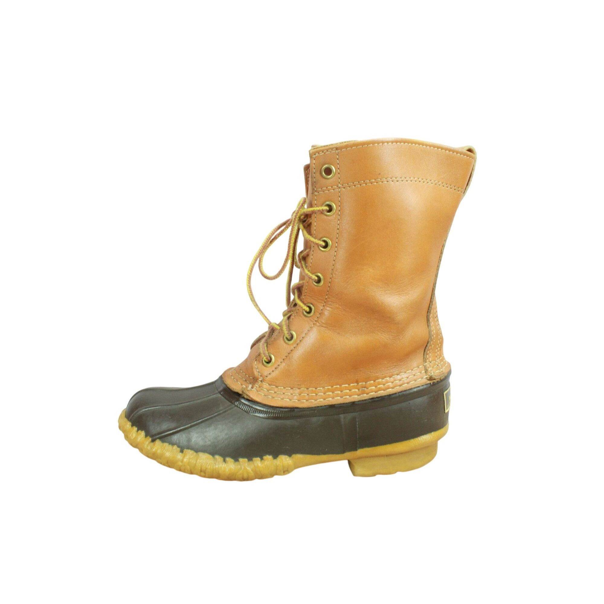 L.L. Bean Vintage LL Bean Brown Leather Hunting Duck Boots Size US 7 / IT 37 - 1 Thumbnail