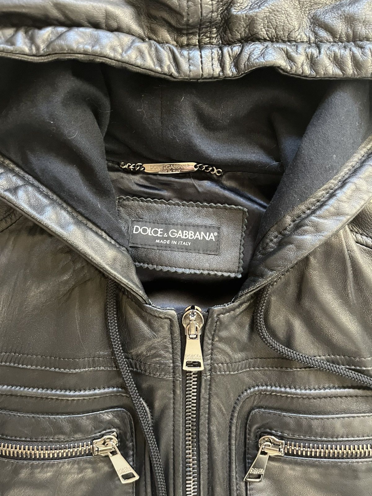 Dolce & Gabbana Dolce & Gabbana Leather Jacket Size US S / EU 44-46 / 1 - 5 Thumbnail