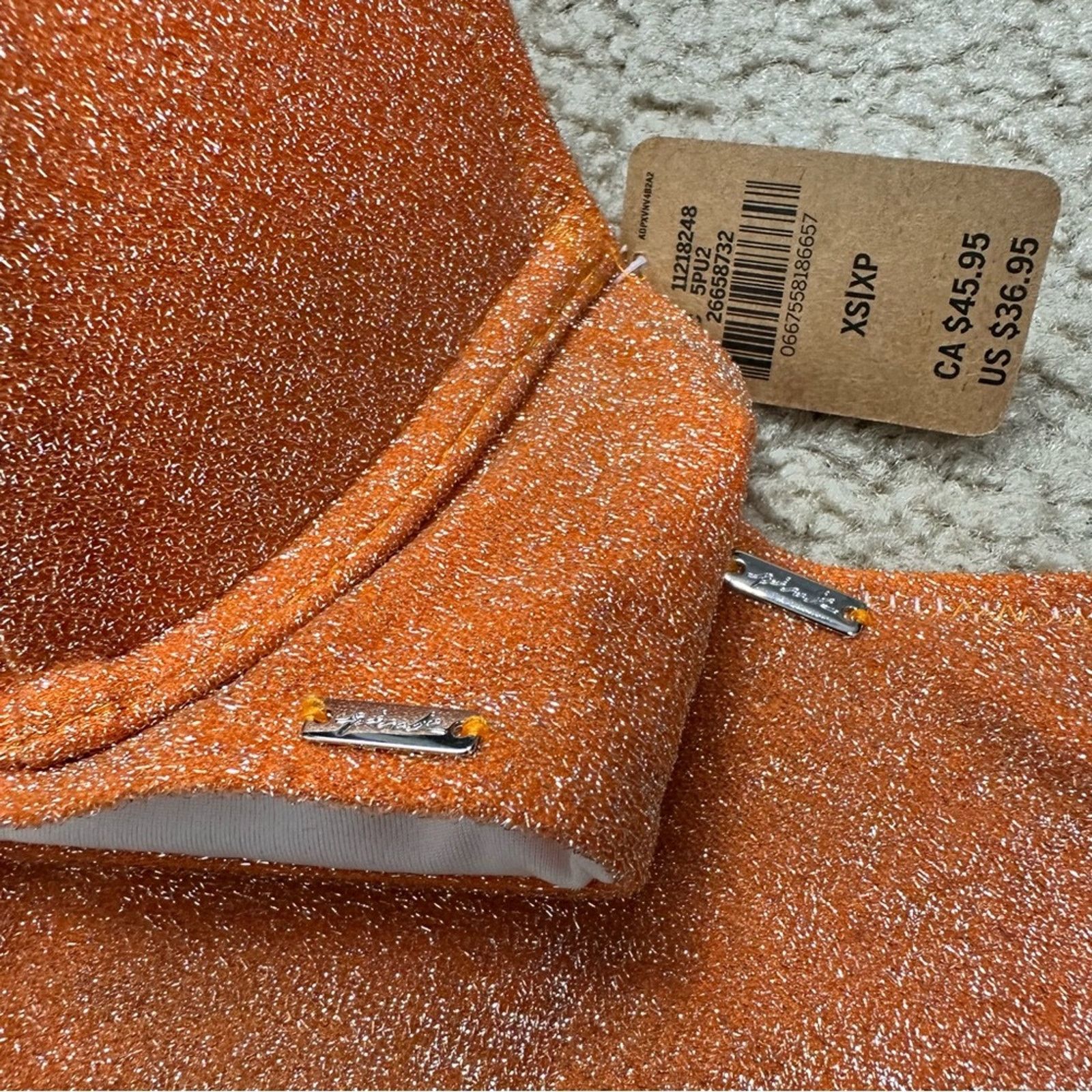 Victoria's Secret Victoria’s Secret Orange Brazilian Shimmer Bikini Size XS/S Size ONE SIZE - 11 Thumbnail