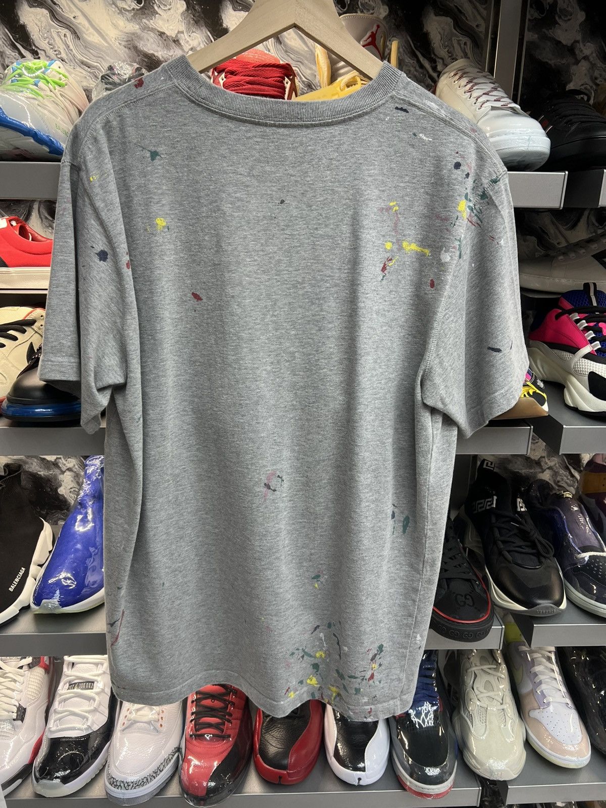 Dior Dior Grey Paint Splatter Tee Size US XL / EU 56 / 4 - 2 Thumbnail