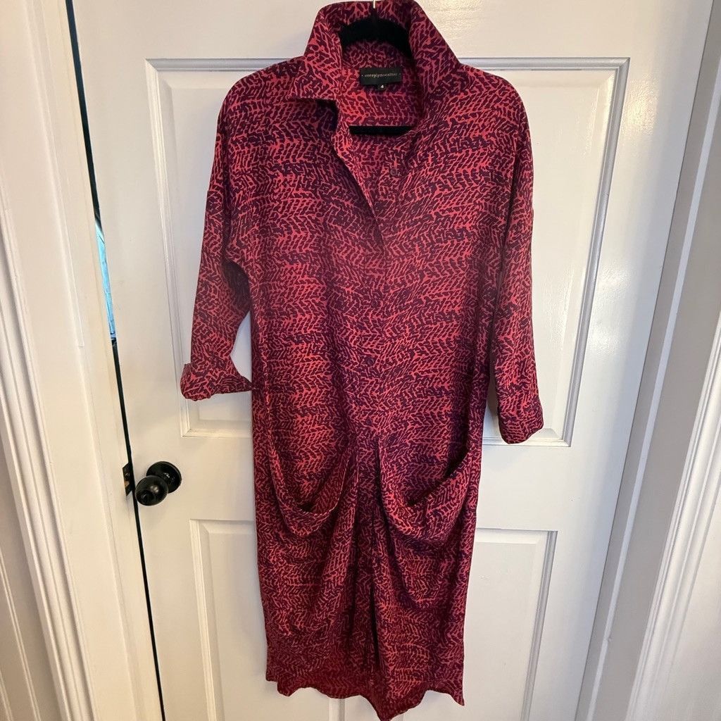 Corey Lynn Calter Women's corey lynn calter silk Dress 4 Red Purple Size S / US 4 / IT 40 - 1 Thumbnail
