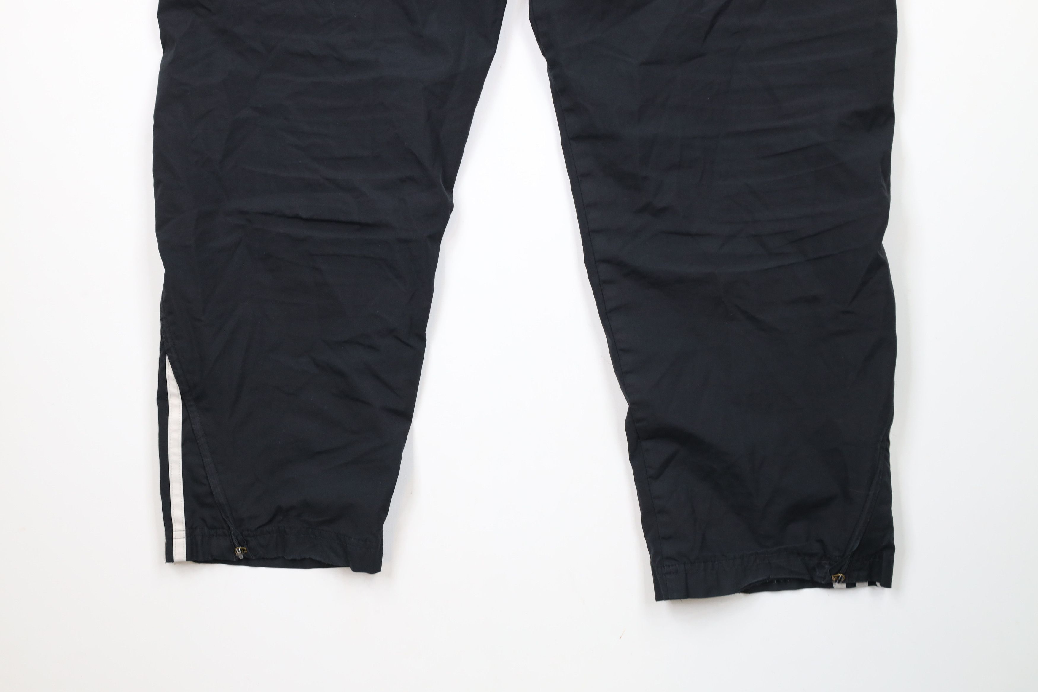Adidas × Vintage Vintage 90s Adidas Spell Out Lined Wide Leg Pants Black Size US 36 / EU 52 - 14 Thumbnail