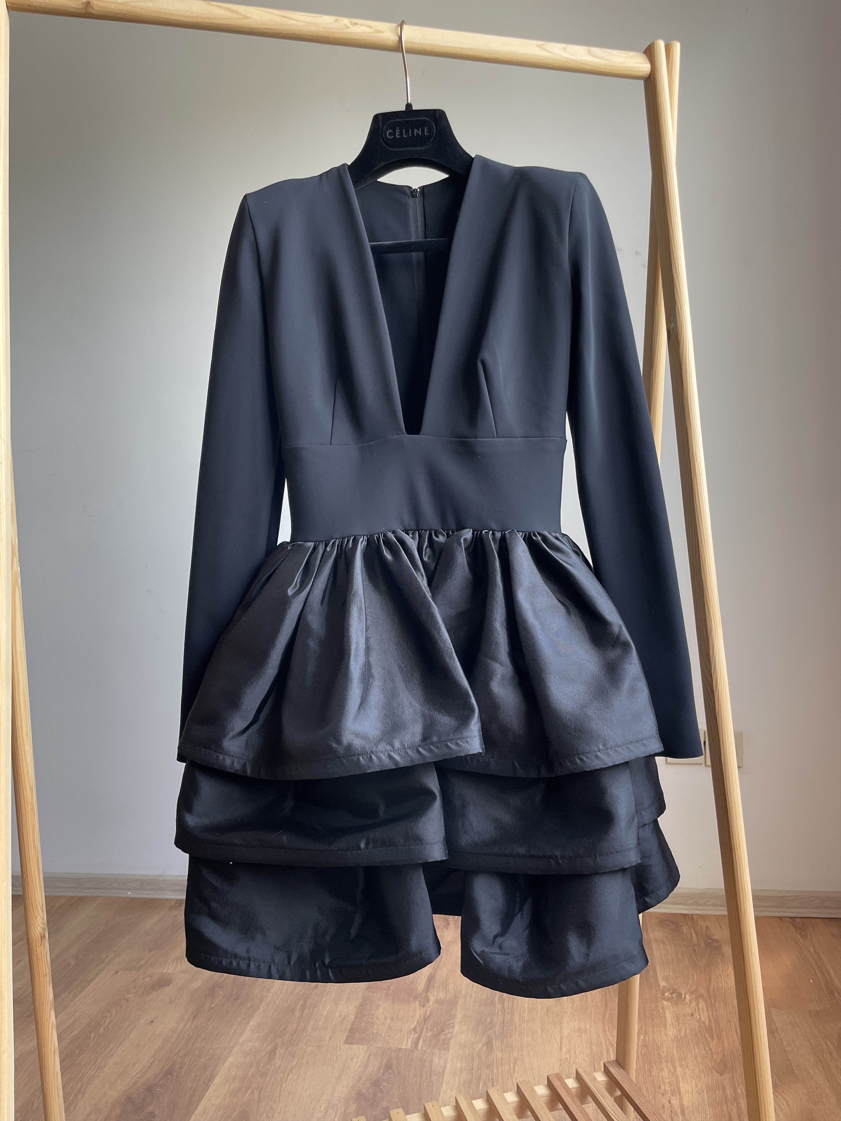 Designer Greta Constantine Trixie Fluffy Midi Dress Size S Size S / US 4 / IT 40 - 1 Thumbnail
