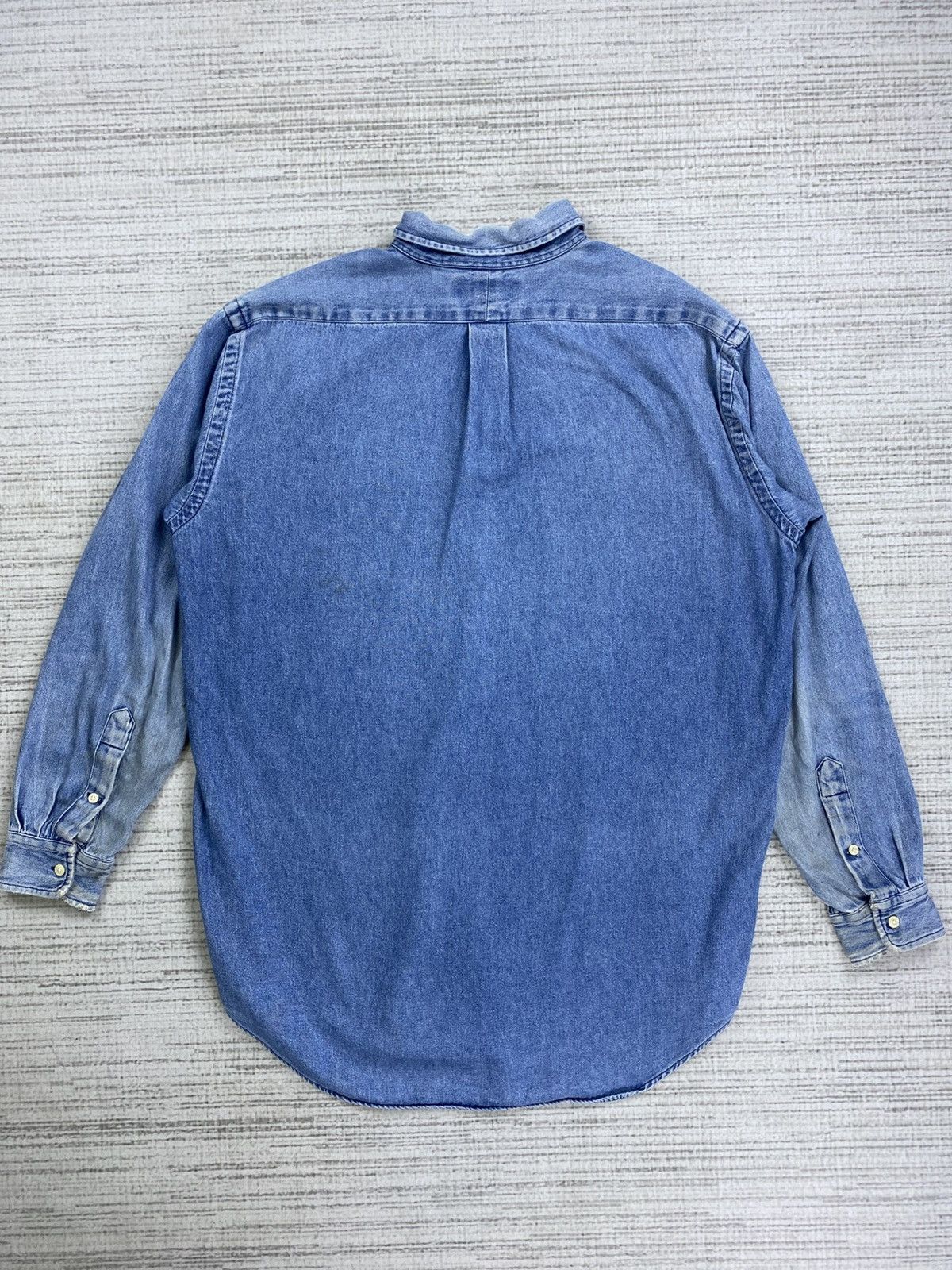 Japanese Brand × Ralph Lauren × Vintage Vintage 90s Polo Ralph Lauren Button Ups Denim Shirt Size US L / EU 52-54 / 3 - 2 Thumbnail