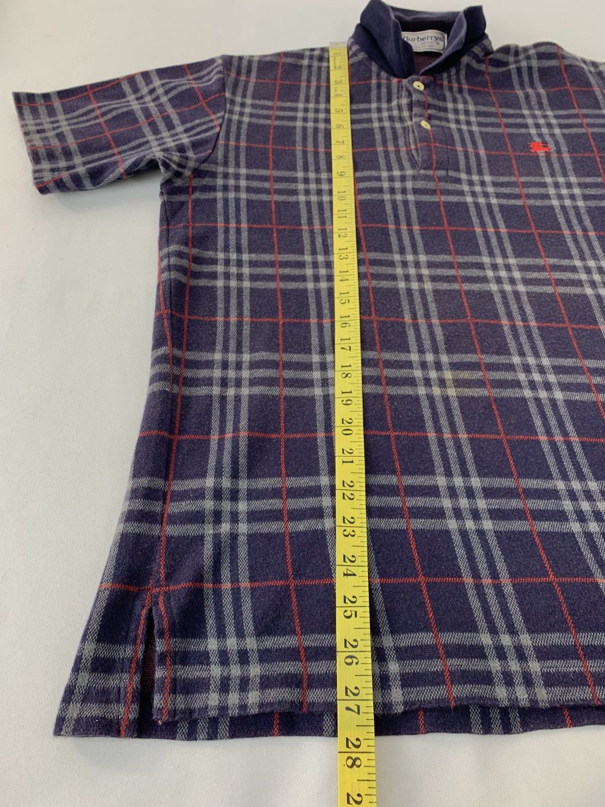 Burberry Vintage Burberrys Of London Striped Checked Polo Tee Size US M / EU 48-50 / 2 - 7 Thumbnail