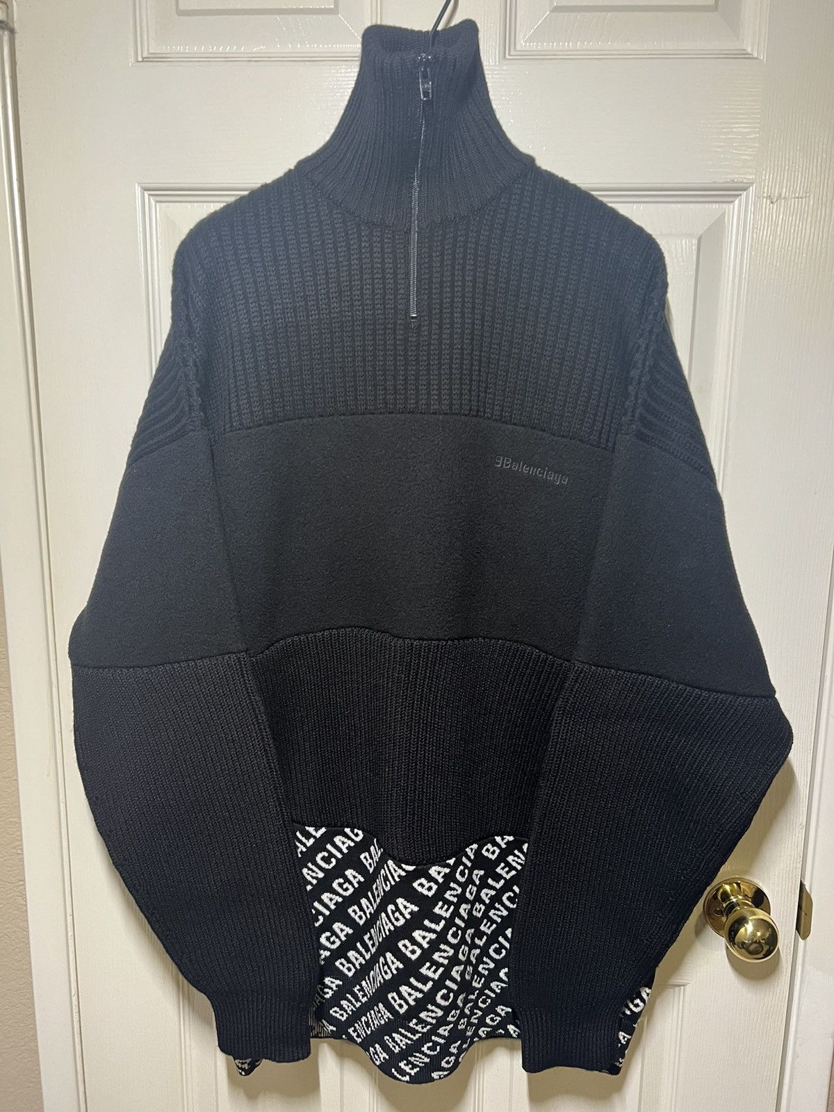 Balenciaga Logo Turtleneck Sweater Grailed