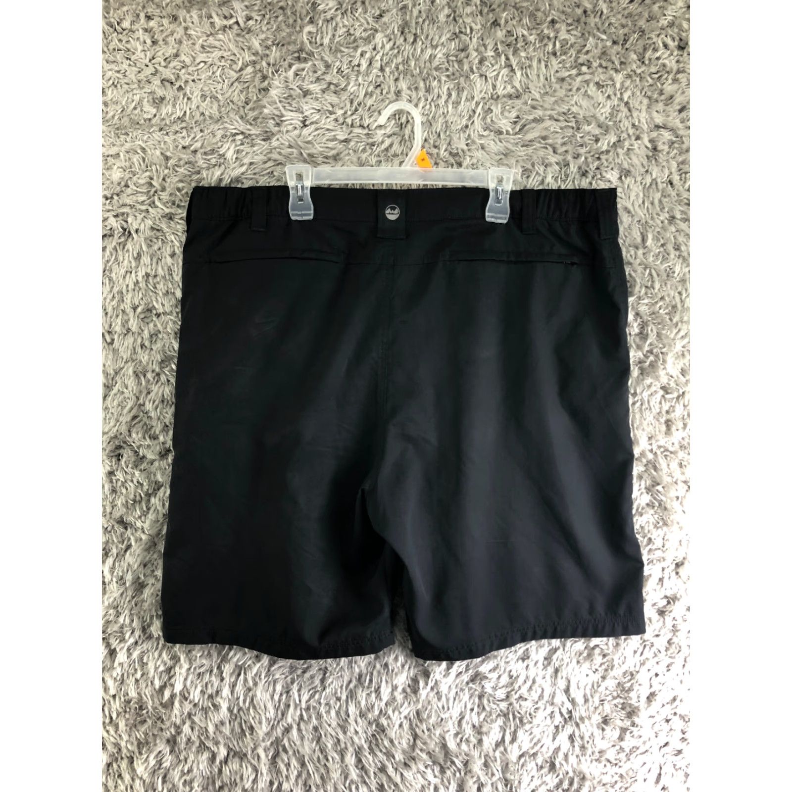 Wrangler Wrangler Bermuda Shorts Mens 46 Black Lightweight Polyester Mid Rise 9in Inseam 5-Pocket Logo Regular Fit Belt Loops Casual Knit Cotton Blend Size US 30 / EU 46 - 4 Thumbnail