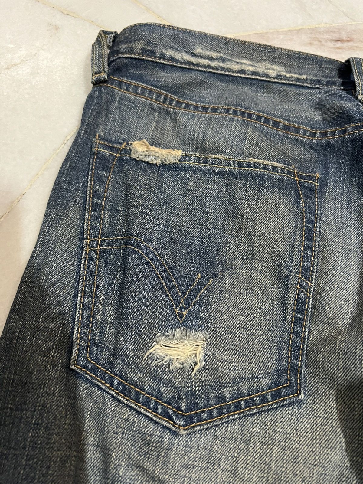 If Six Was Nine × Levi's × Levi's Vintage Clothing 🌈Vintage Levis 505 Distressed Faded Jeans Size US 32 / EU 48 - 17 Thumbnail