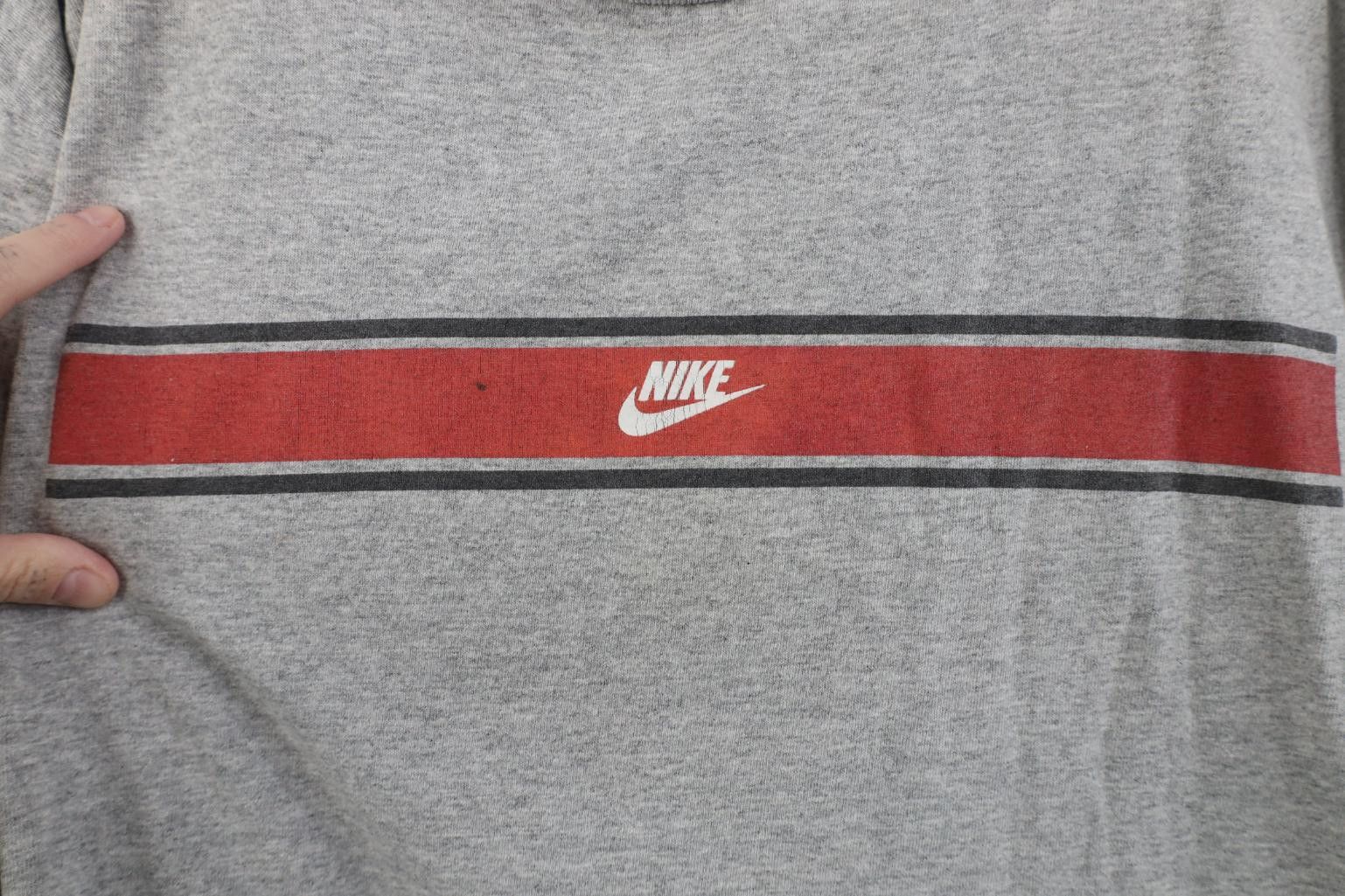 Nike Vintage Nike Travis Scott Center Swoosh T-Shirt Heather Gray Size US XL / EU 56 / 4 - 4 Thumbnail