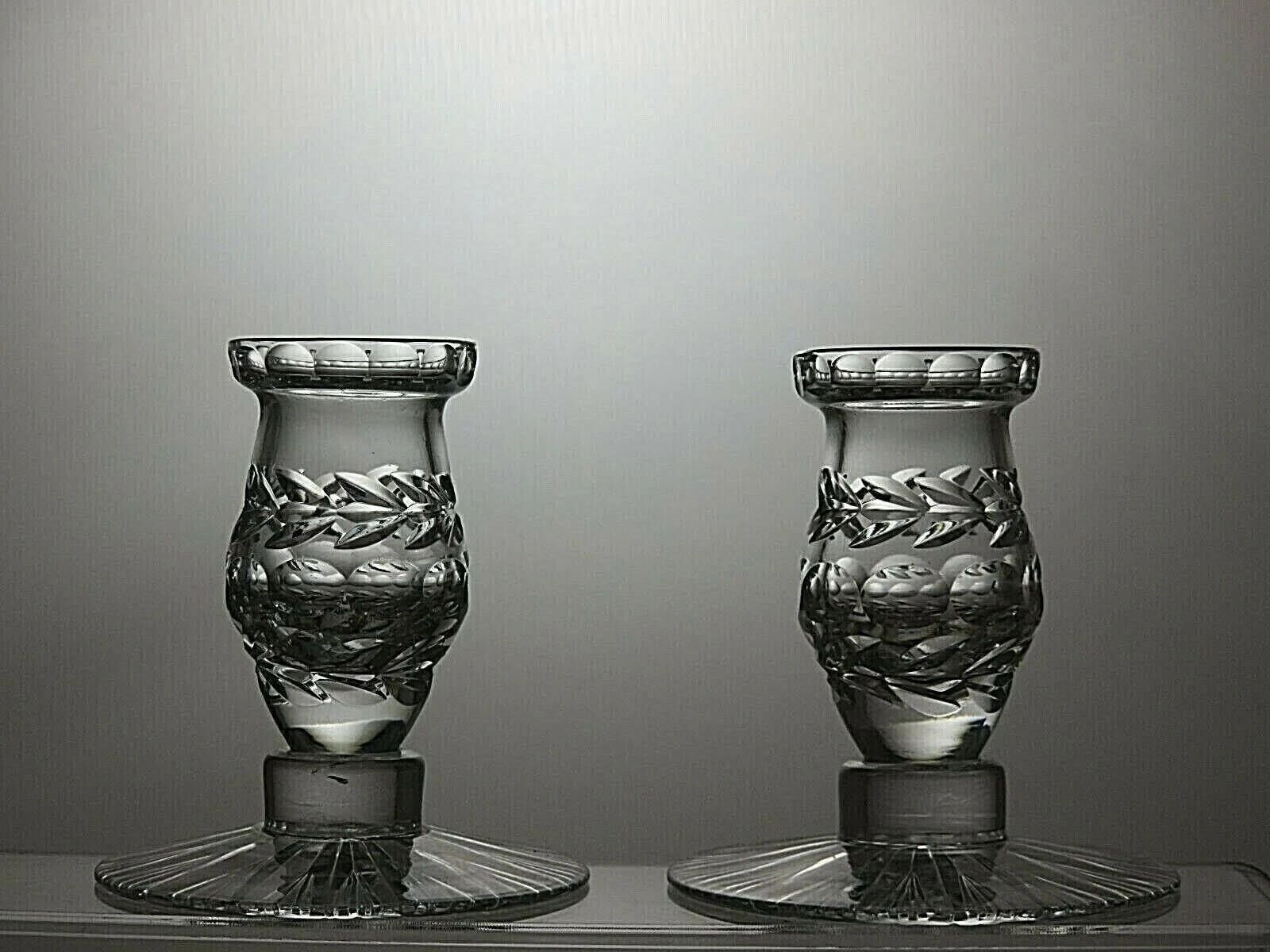 Other Cut Crystal Set Of 2 Candle Holders Tealight 3 1/3" Size ONE SIZE - 2 Thumbnail