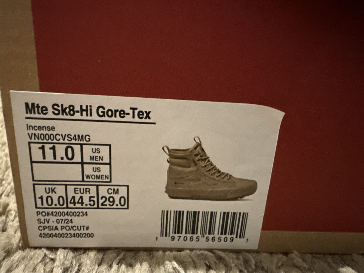 Vans Vans Sk8-Hi GORE-TEX MTE “Incense Brown” Size US 11 / EU 44 - 14 Thumbnail