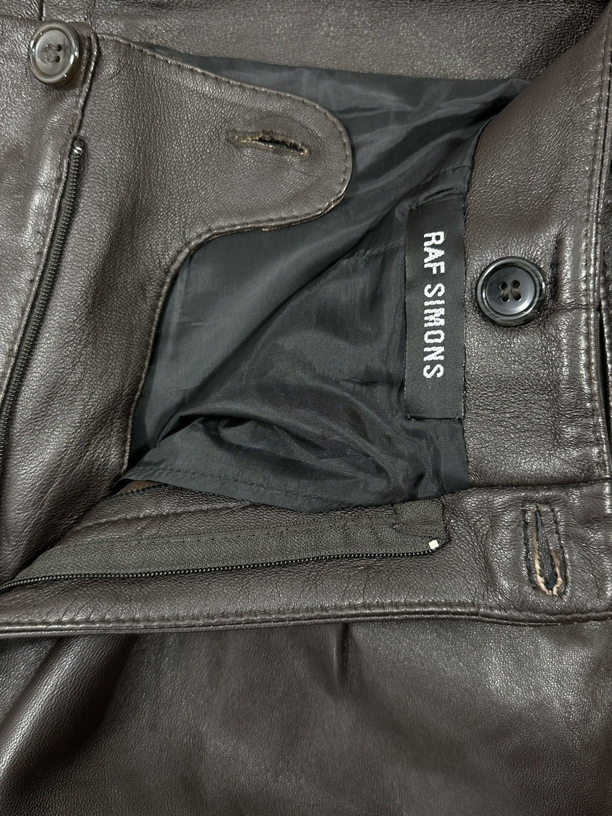 Raf Simons Raf Simons - 1998 Unreleased Leather Pants Size US 36 / EU 52 - 4 Thumbnail