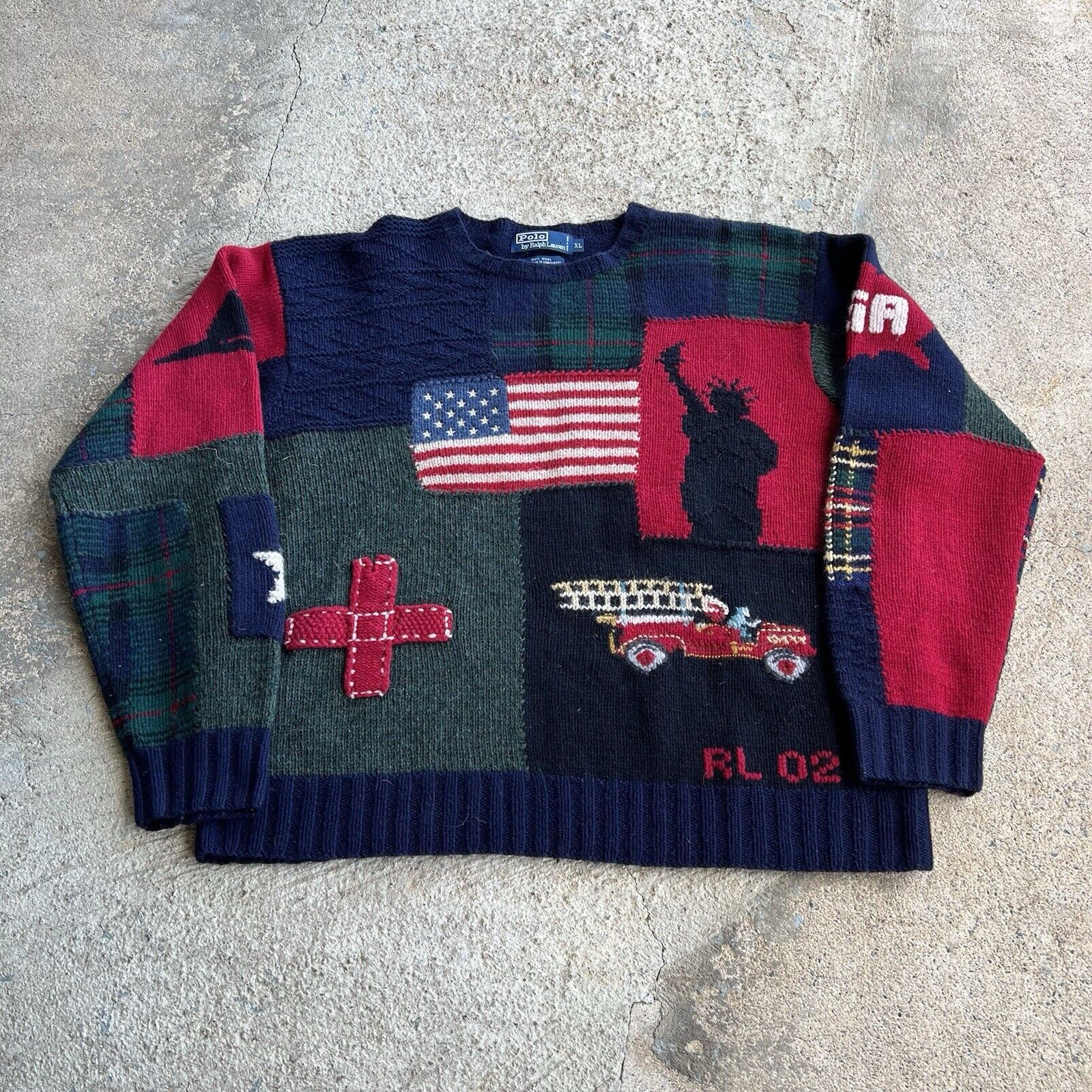 Polo Ralph Lauren Polo Ralph Lauren Sweater Patchwork 9/11 Tribute Flag XL Size US XL / EU 56 / 4 - 2 Thumbnail