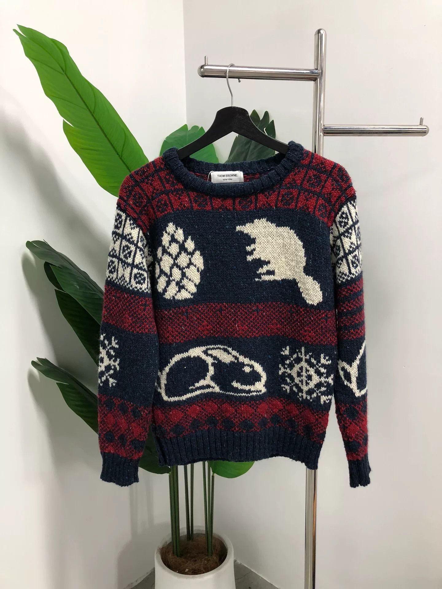 Thom Browne thom browne wool sweater with animal patterns Size US M / EU 48-50 / 2 - 1 Thumbnail