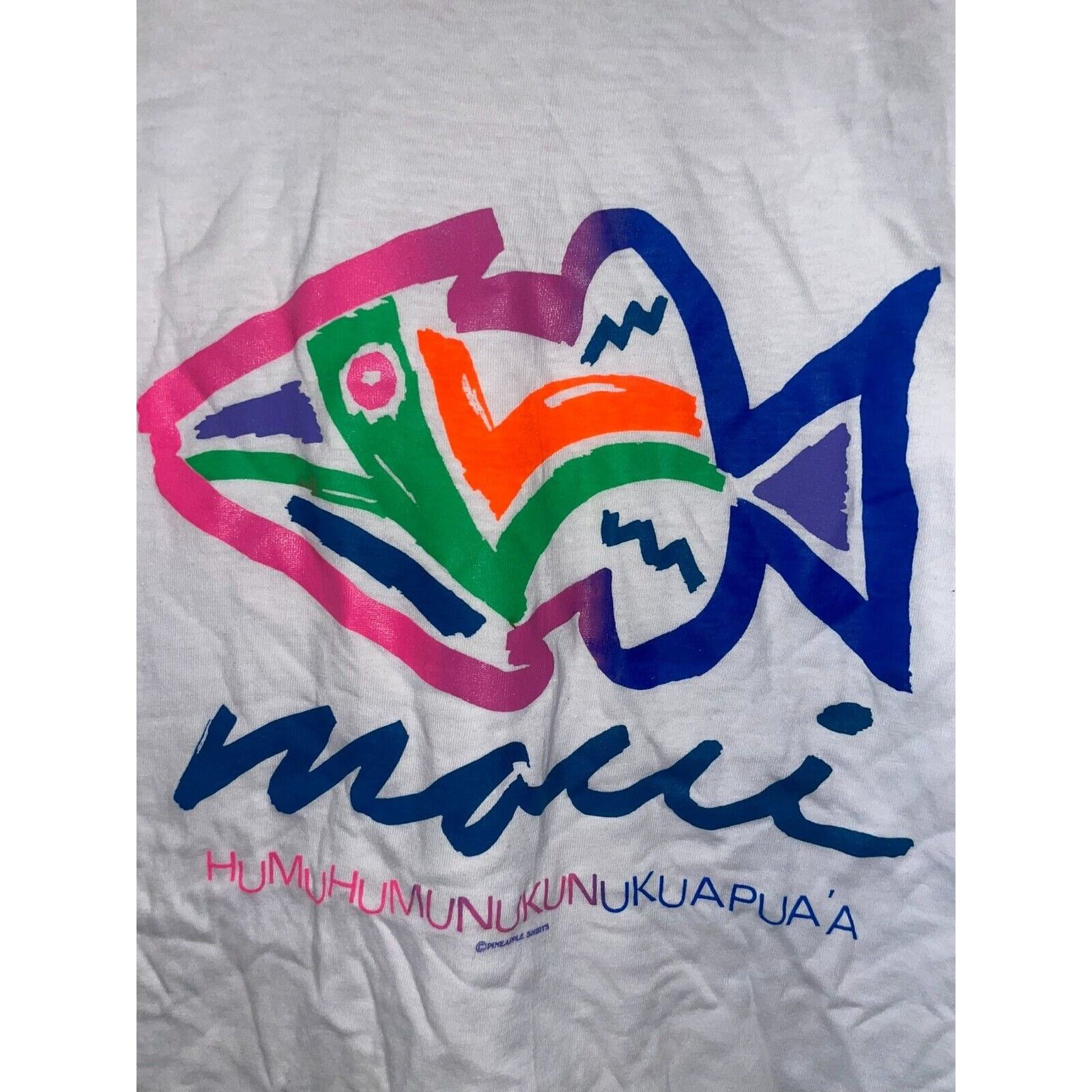 Hanes Vintage Hawaii Shirt Maui Humuhumunukunukuapua'a Fish 80s L Size US L / EU 52-54 / 3 - 2 Thumbnail