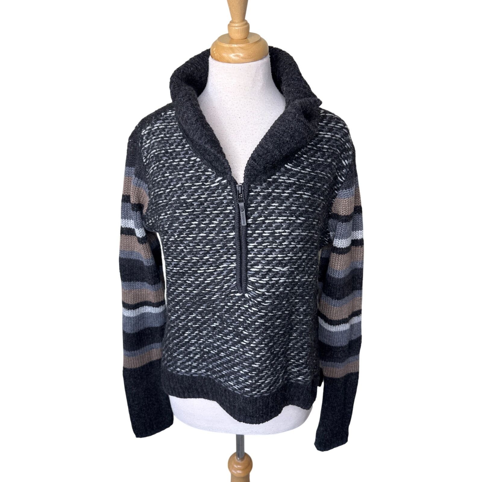 SMARTWOOL Womens CHUP Potlach 1/2 Zip Sweater Aztec SMALL